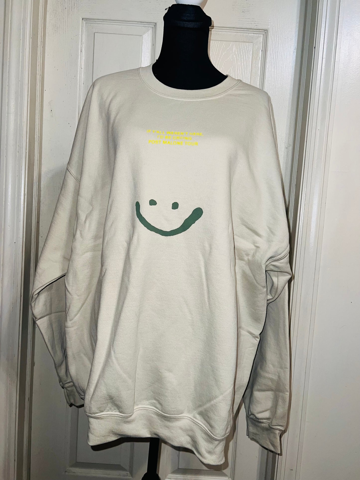 Post Malone Oversized Distressed Sweatshirt