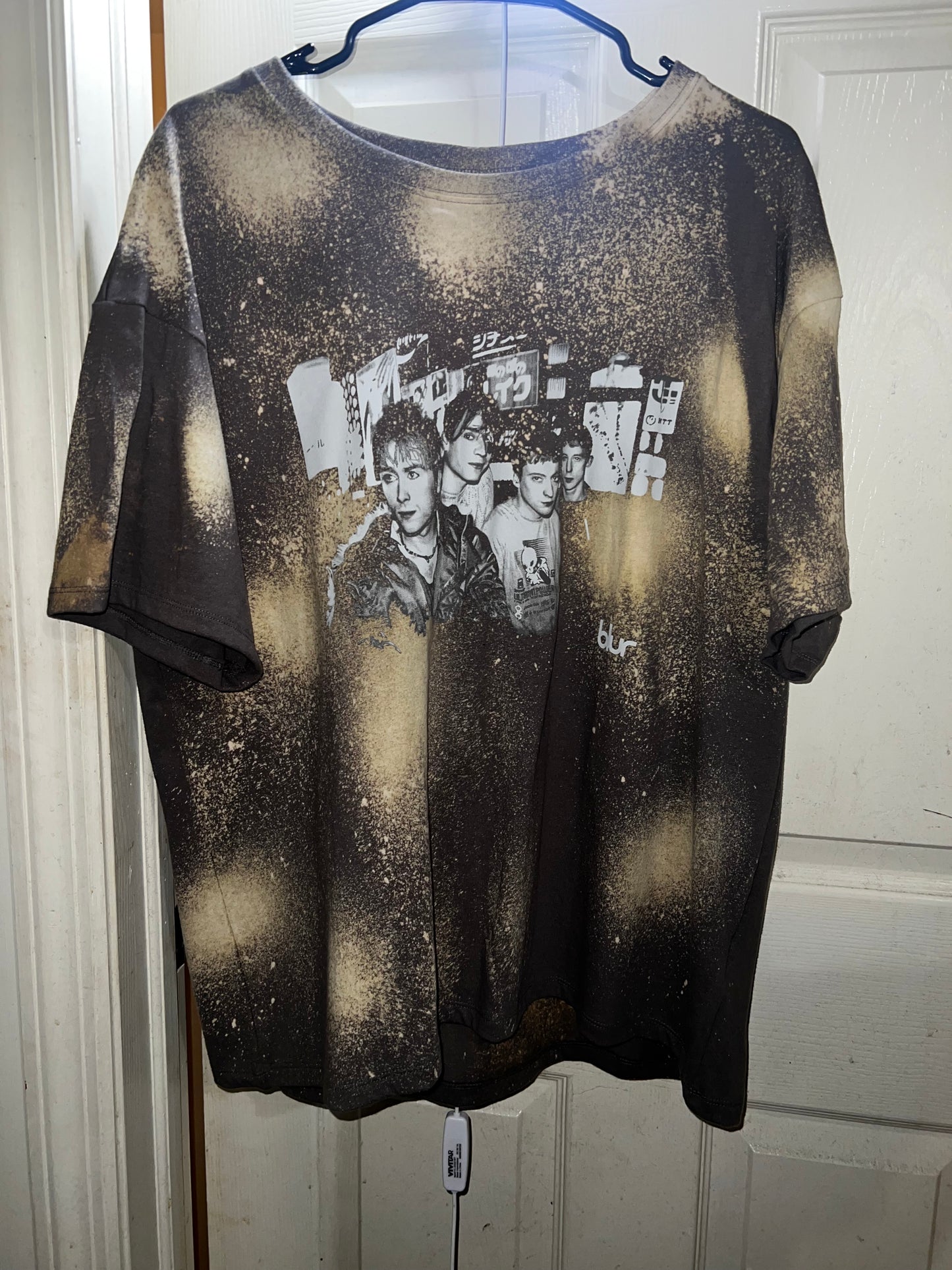 Bleached Blur Oversized Distressed Tee