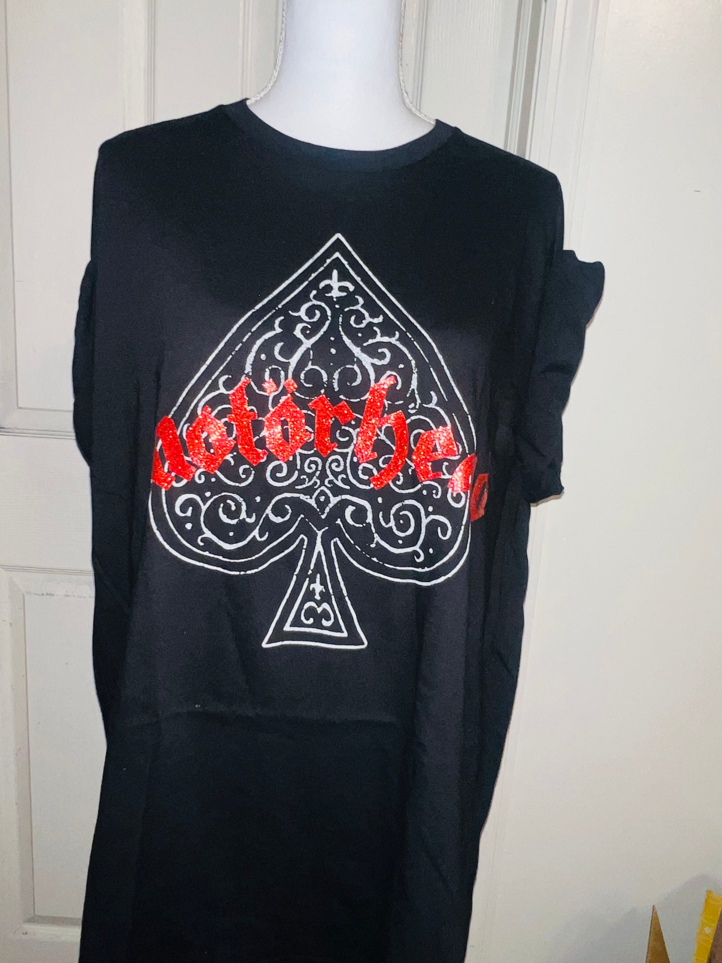 Motörhead Sparkly Oversized Distressed T-Shirt