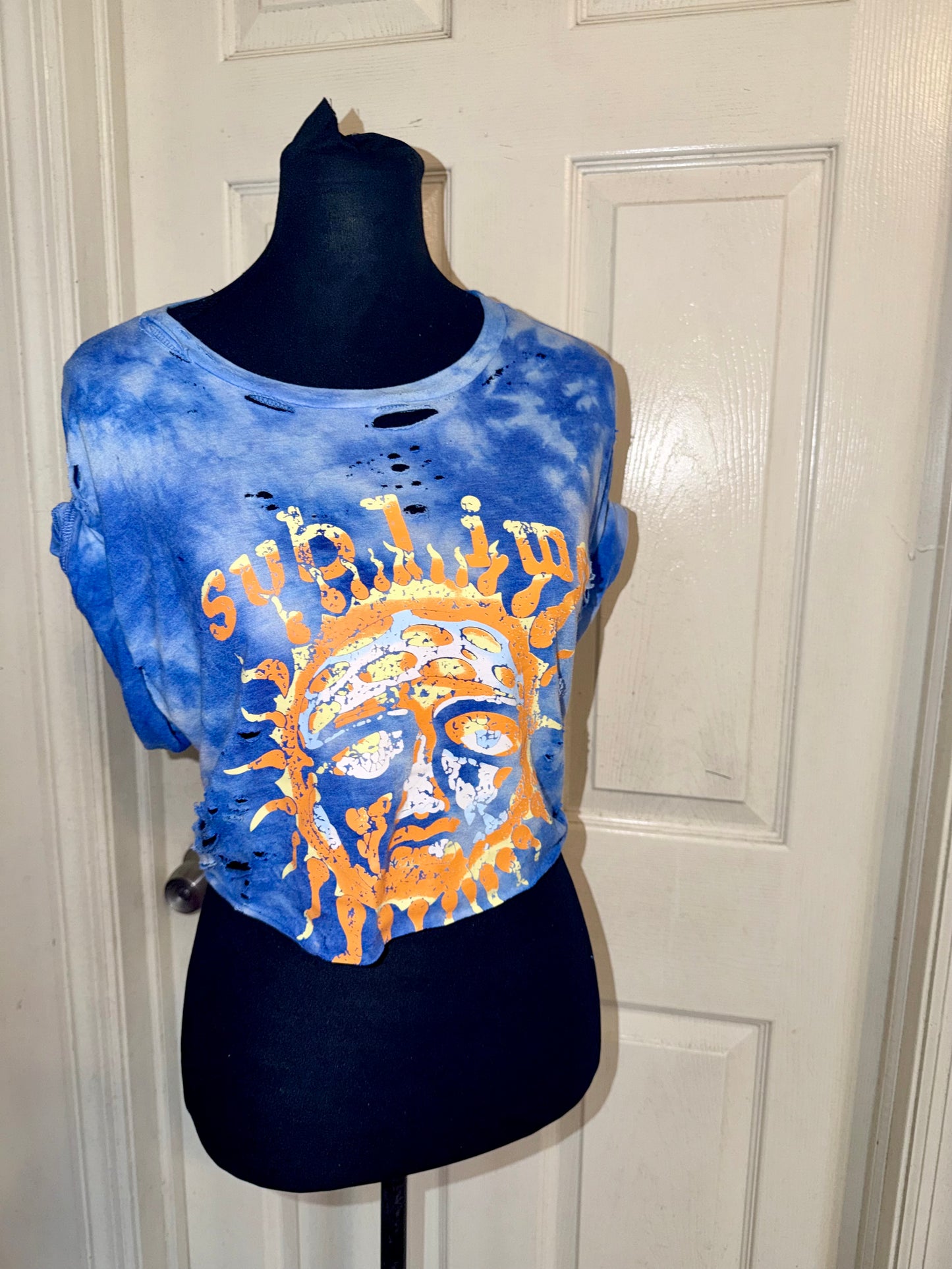 Sublime Distressed Open Tied Back Tee (as is)