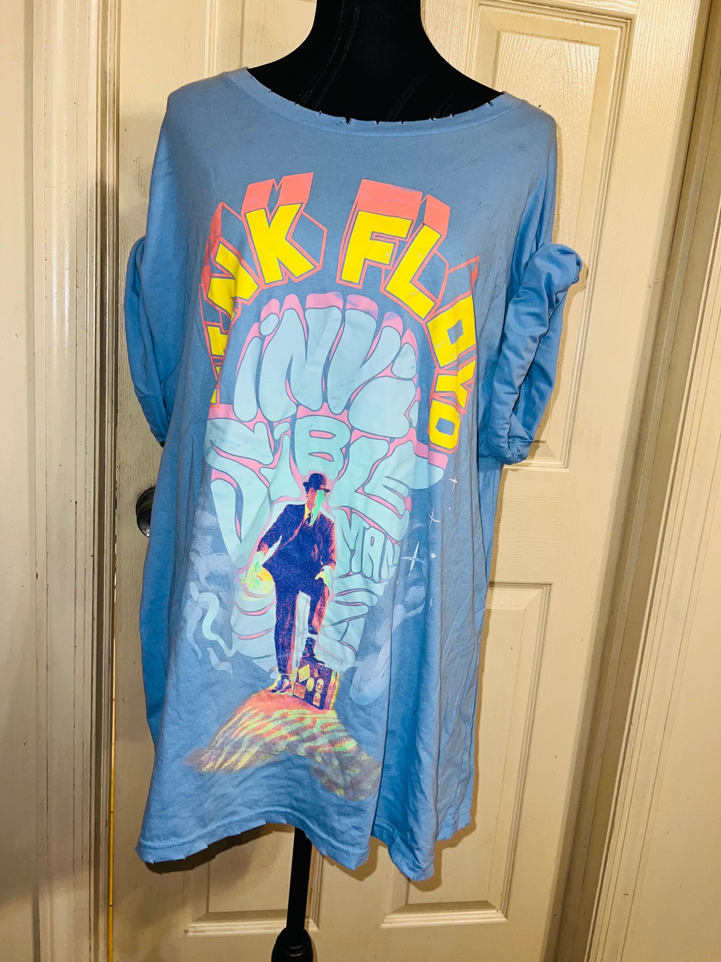 Pink Floyd Invisible Man Oversized Distressed Tee