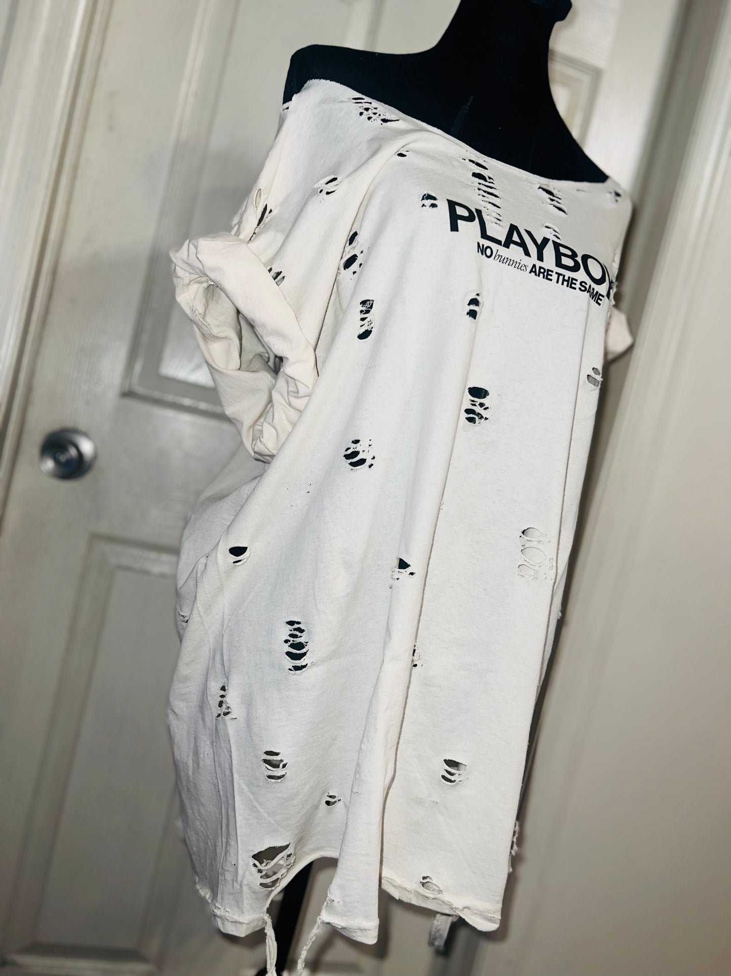 Playboy Double Sided Oversized Distressed Tee