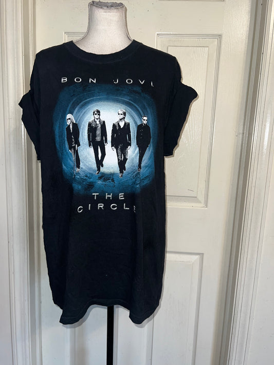 Bon Jovi Double Sided Oversized Distressed Tee