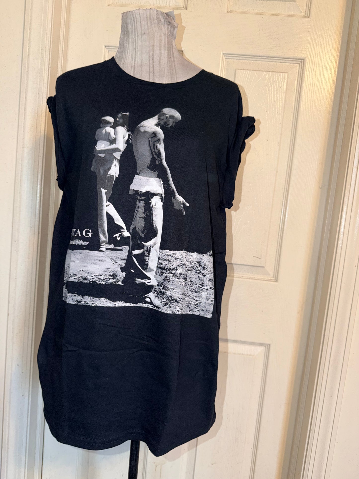 Justin Bieber Double Sided Oversized Distressed Tee