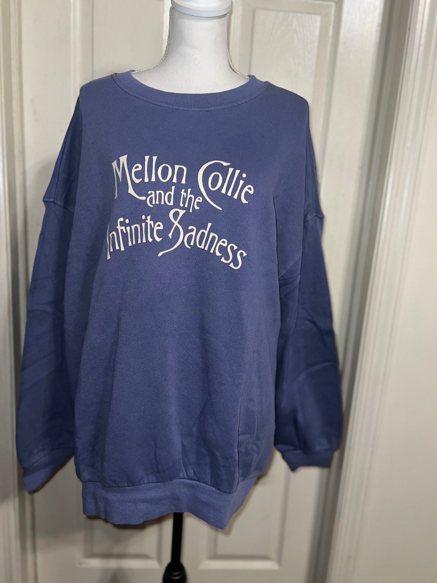 The Smashing Pumpkins Double Sided Oversized Distressed Sweatshirt