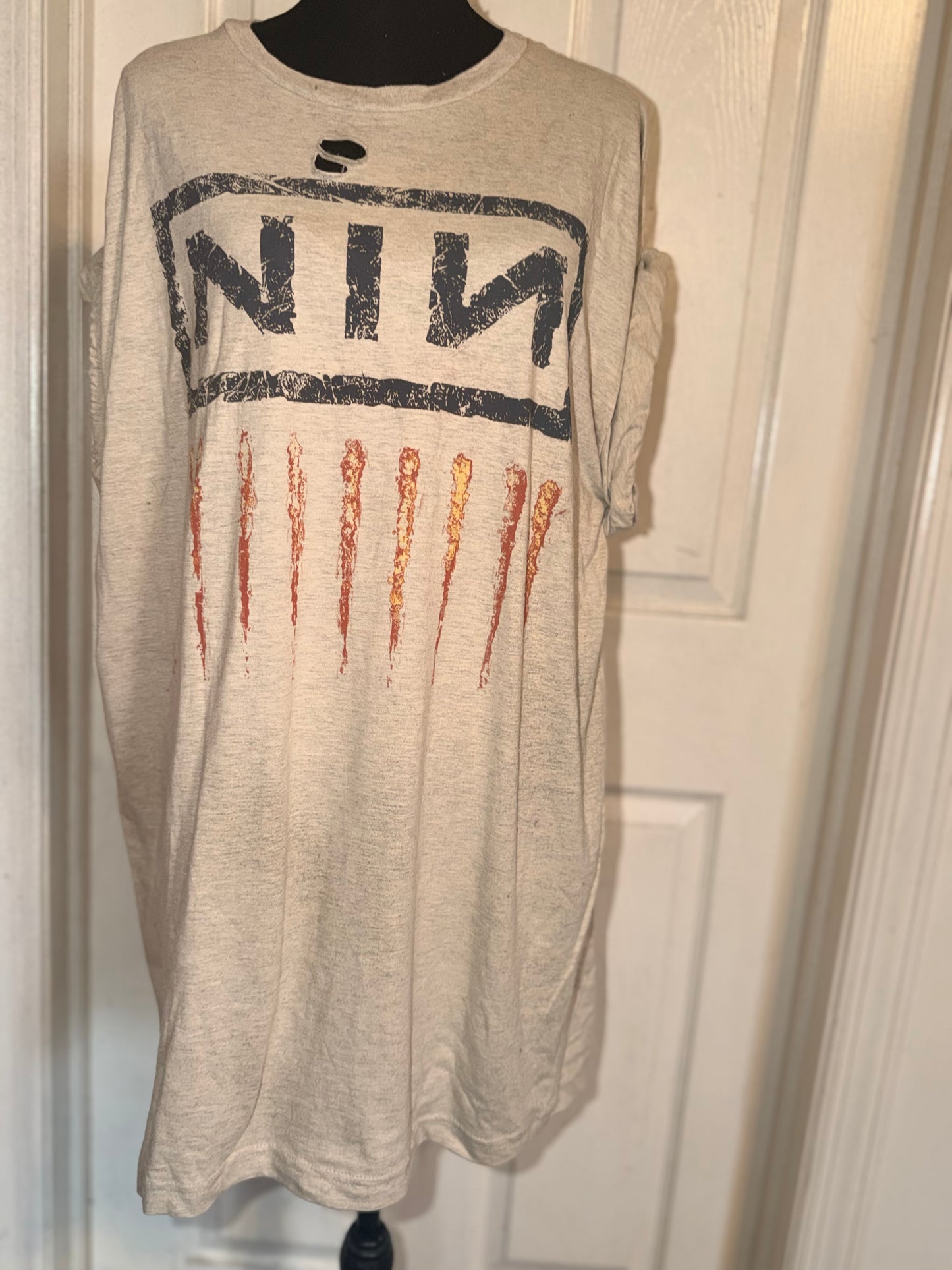 Nine Inch Nails Oversized Distressed Tee