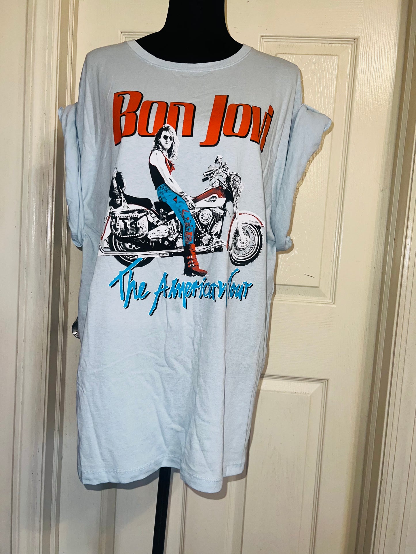 Bon Jovi Oversized Distressed Tee