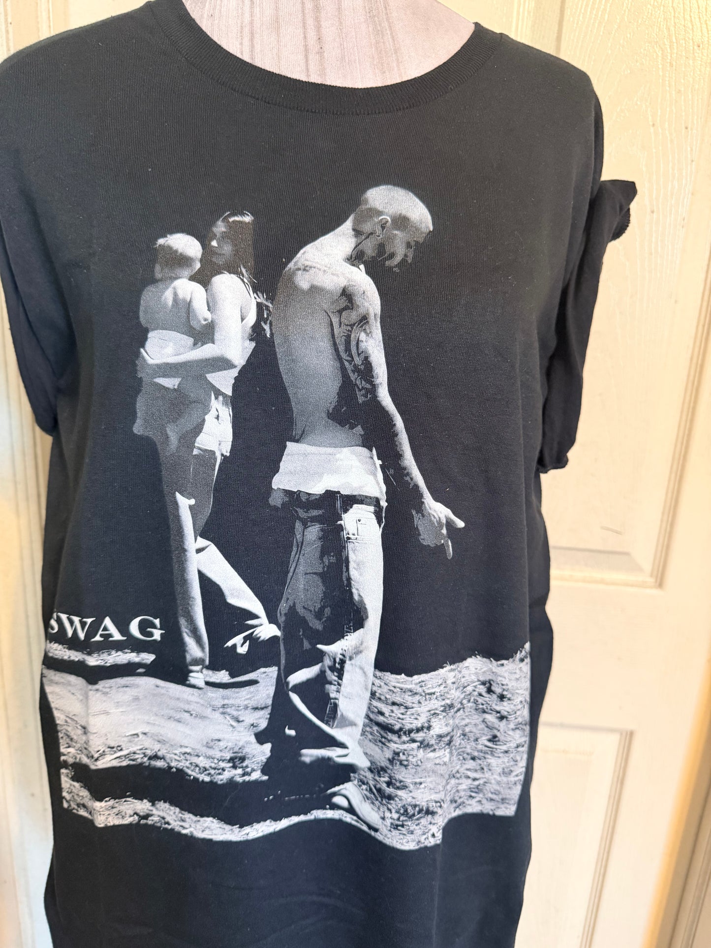 Justin Bieber Double Sided Oversized Distressed Tee