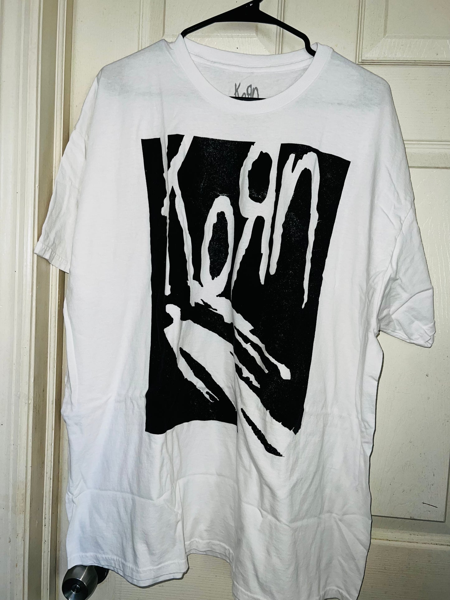 Korn Oversized Distressed T-Shirt