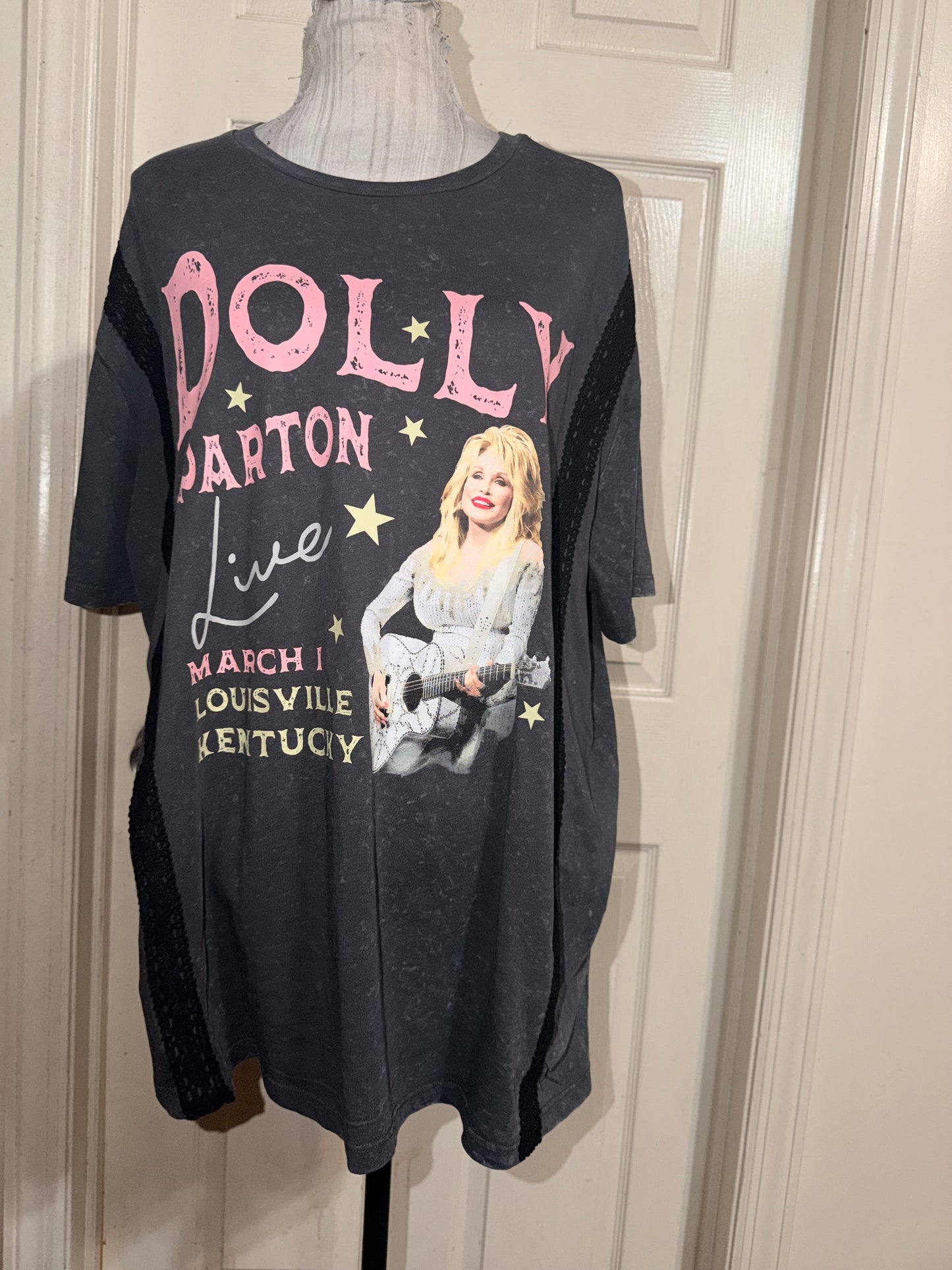 Dolly Parton Double Sided Oversized Distressed Tee