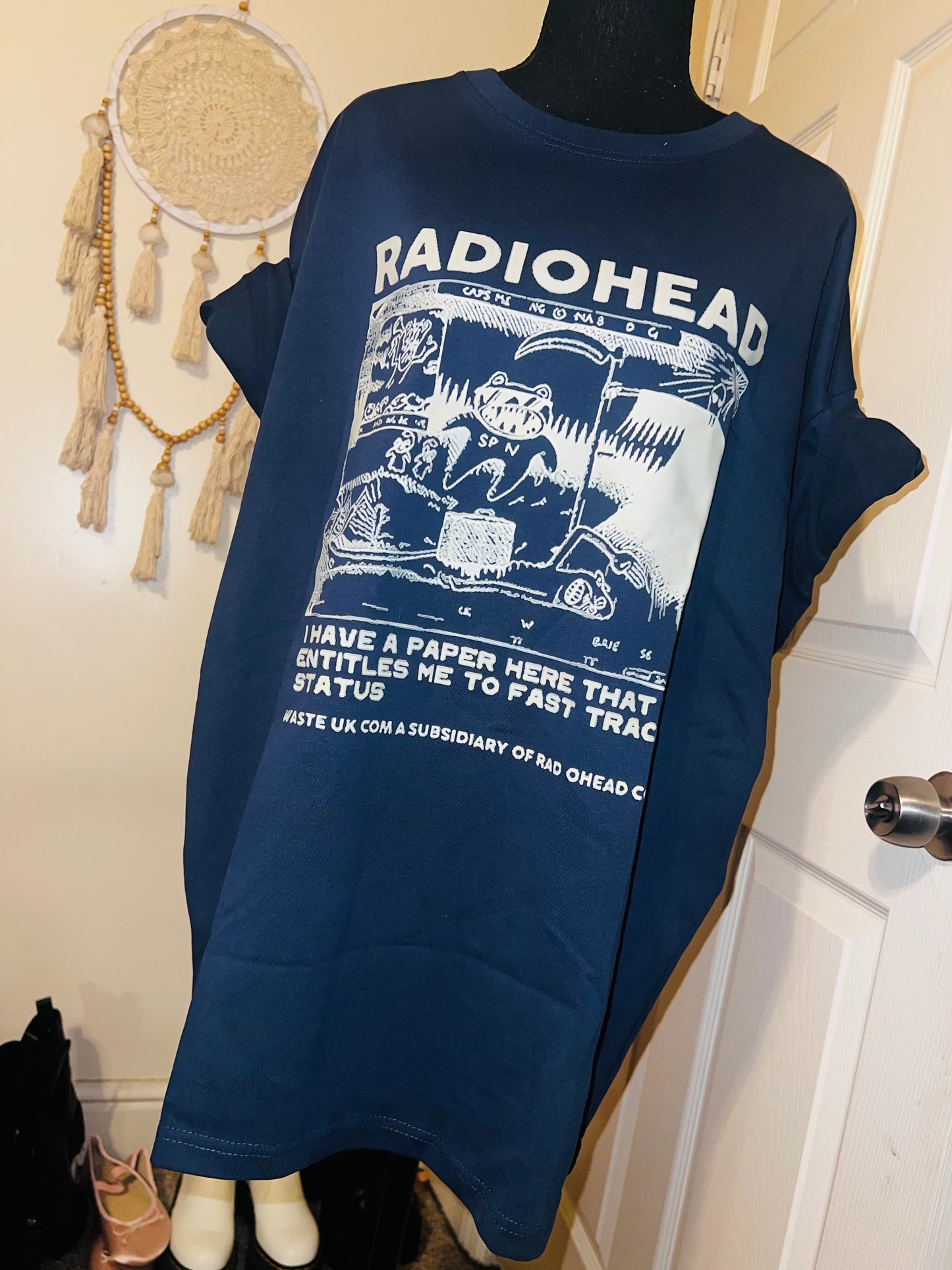 Radiohead Oversized Distressed Tee