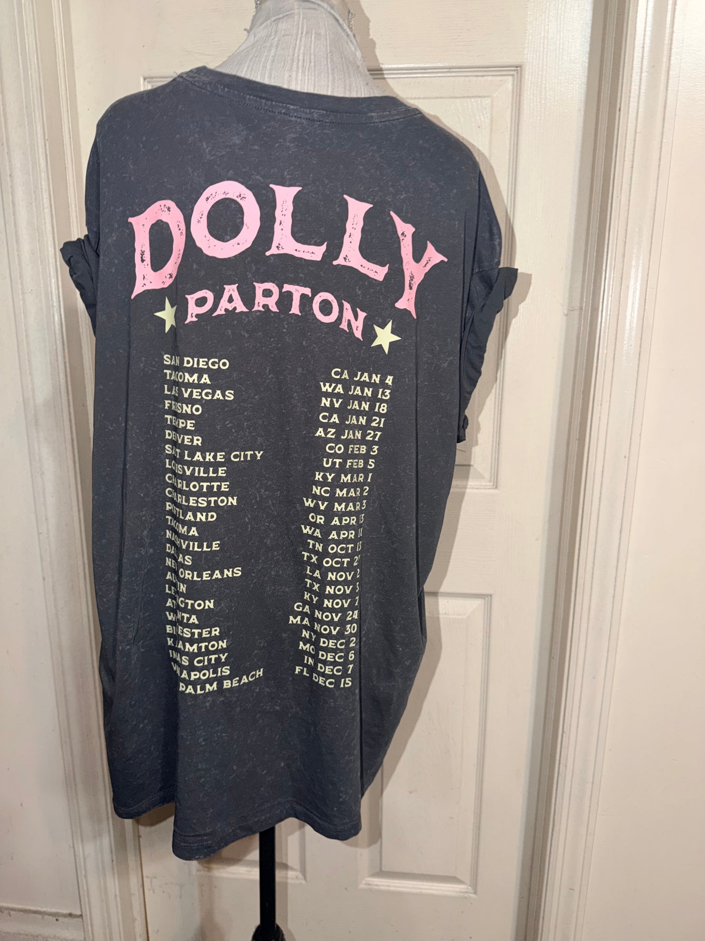 Dolly Parton Double Sided Oversized Distressed Tee