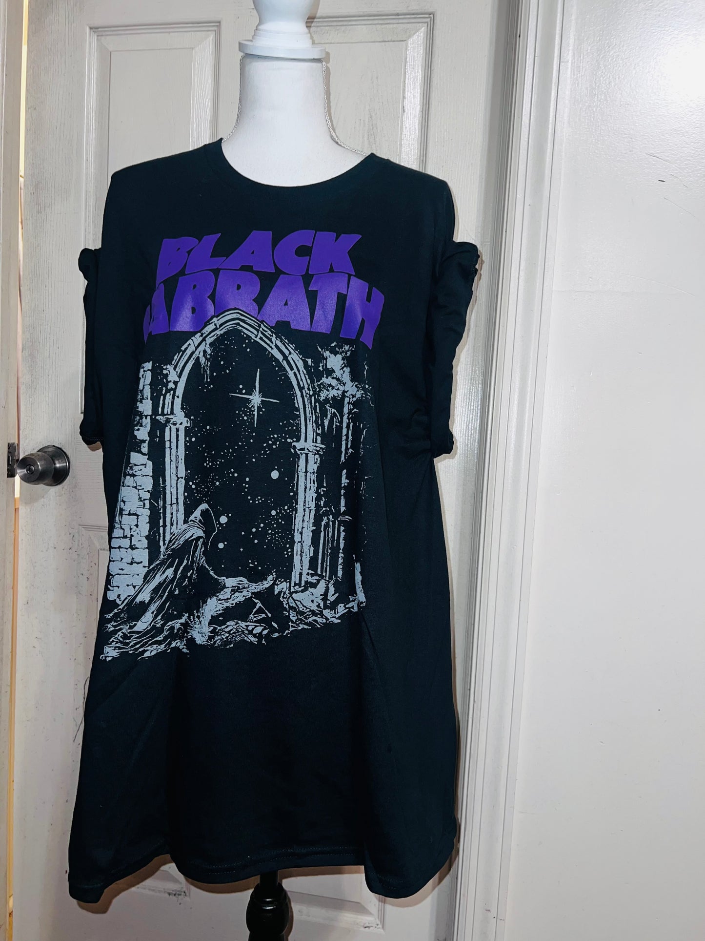 Black Sabbath Oversized Distressed Tee