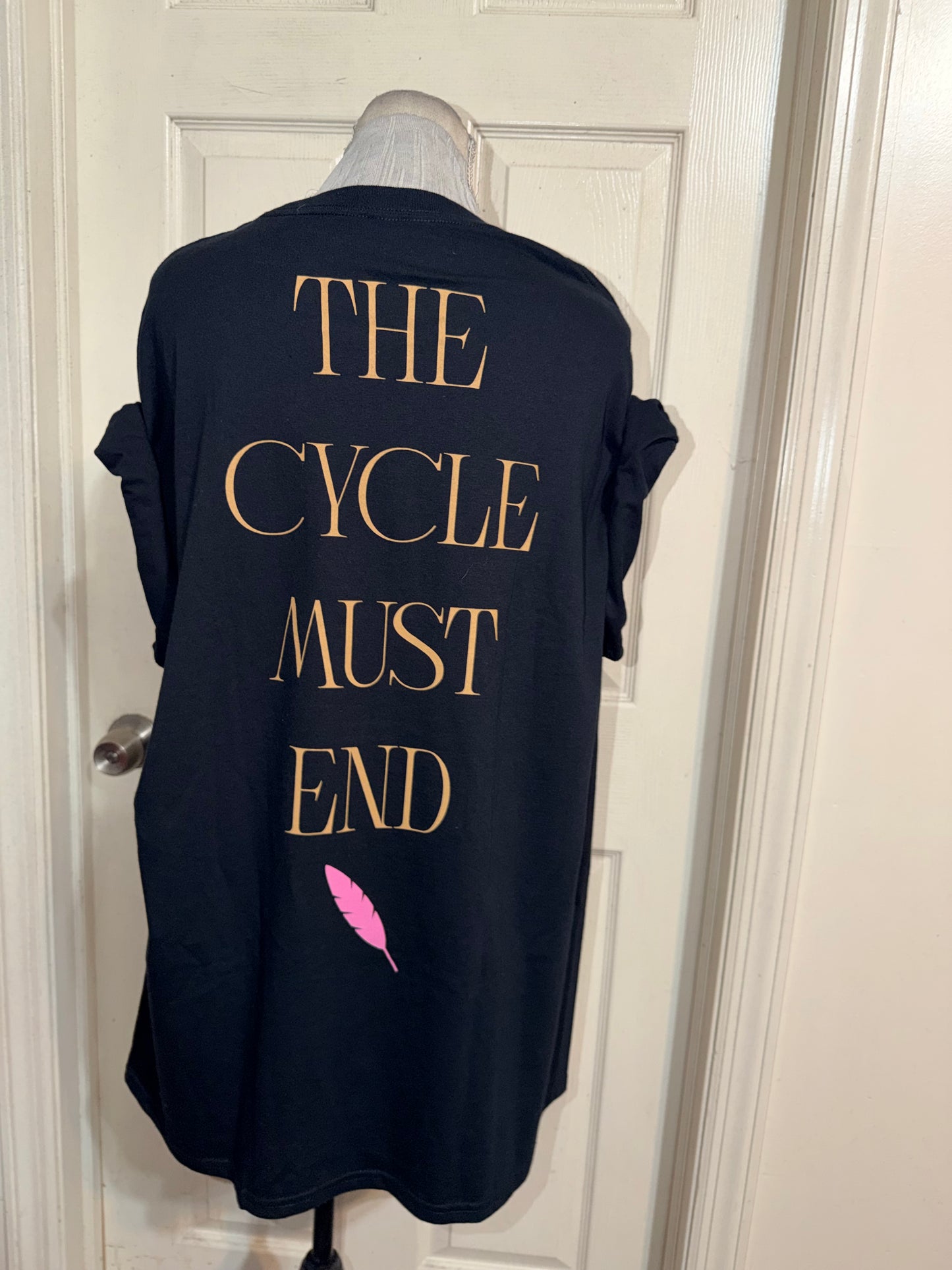 Sleep Token Double Sided Oversized Distressed Tee