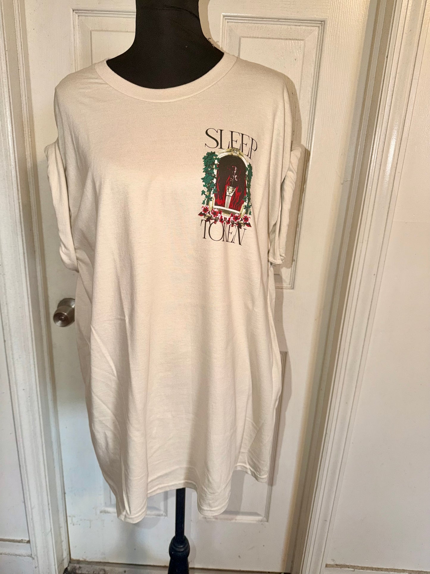 Sleep Token Double Sided Oversized Distressed Tee