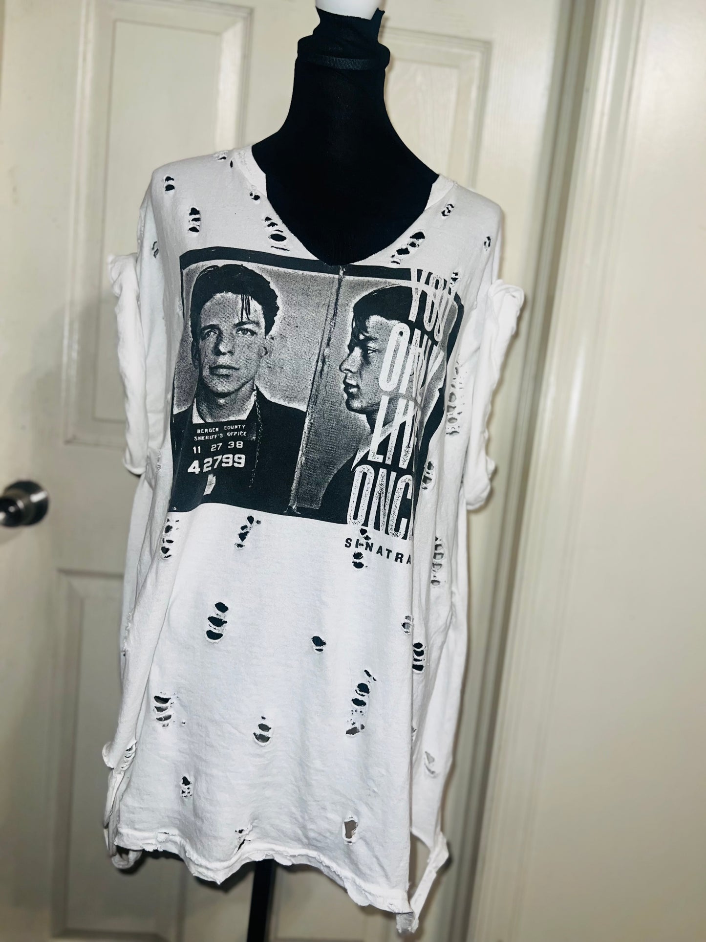 Frank Sinatra Oversized Distressed Tee