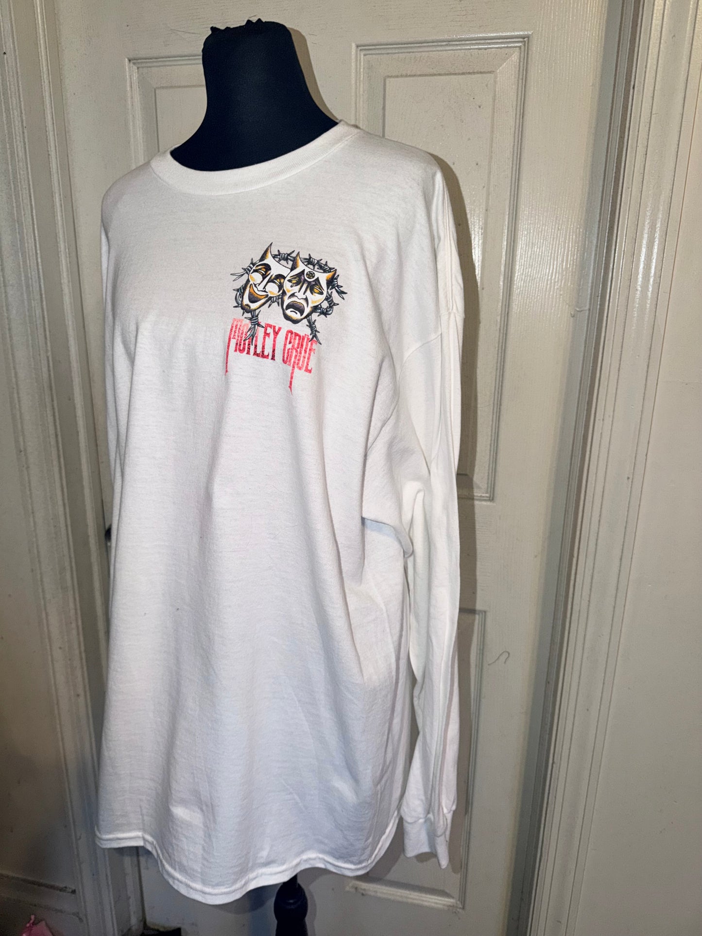 Motley Crue Double Sided Oversized Distressed Long Sleeve Tee