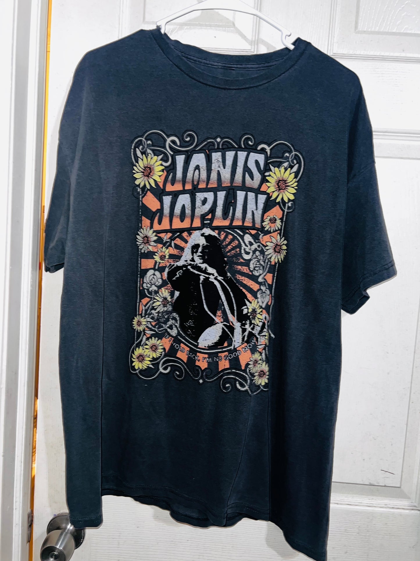 Janis Joplin Oversized Distressed Tee