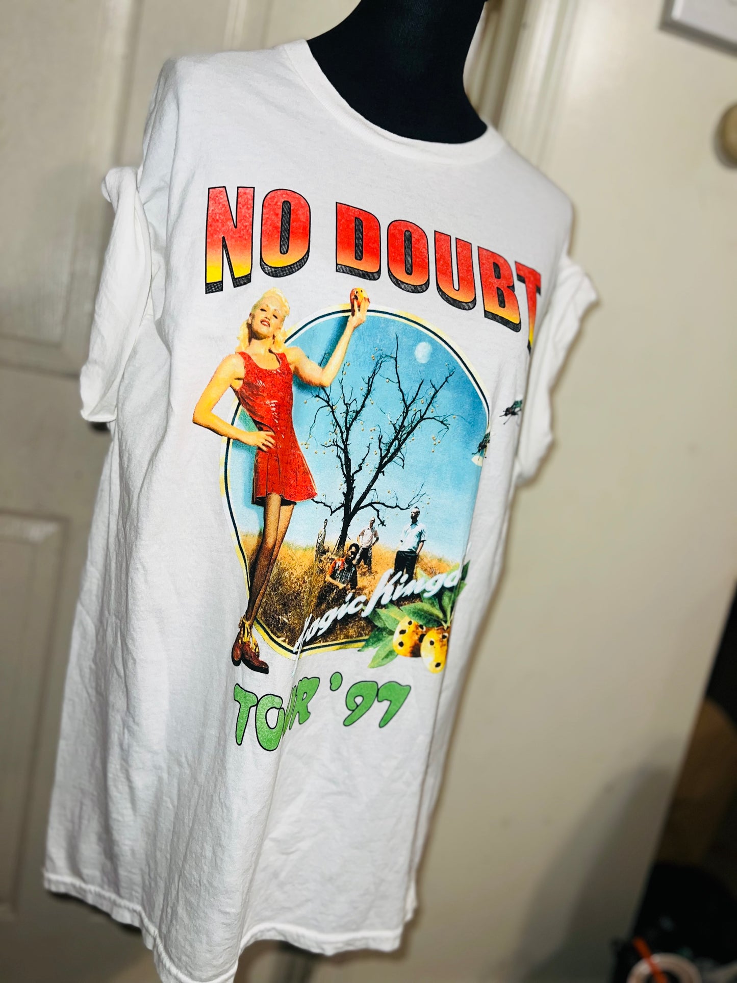 No Doubt Double Sided Oversized Distressed Tee