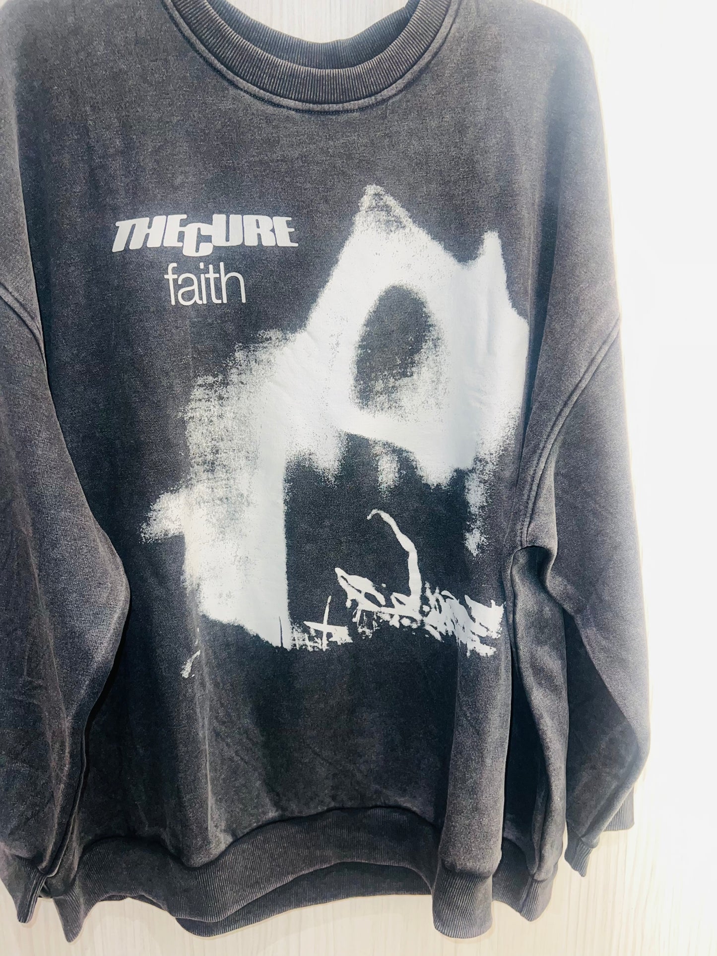 The Cure Oversized Distressed Sweatshirt