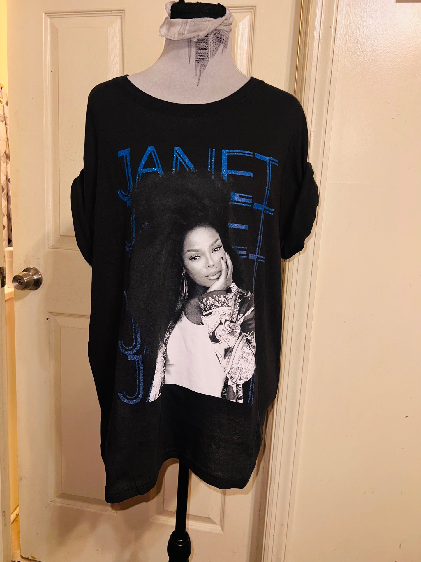 Janet Jackson Oversized Distressed Tee
