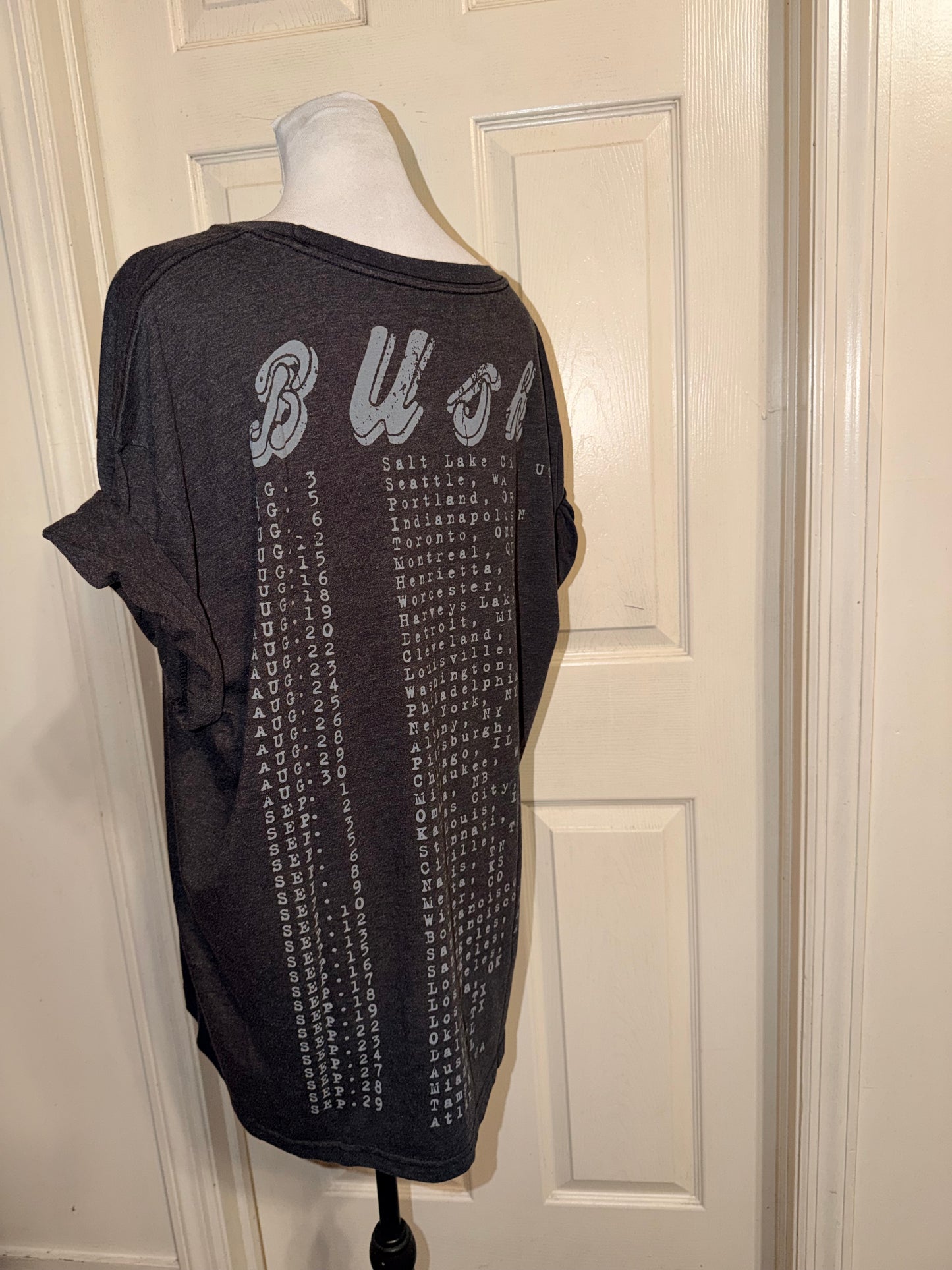 Bush Double Sided Oversized Distressed Tee