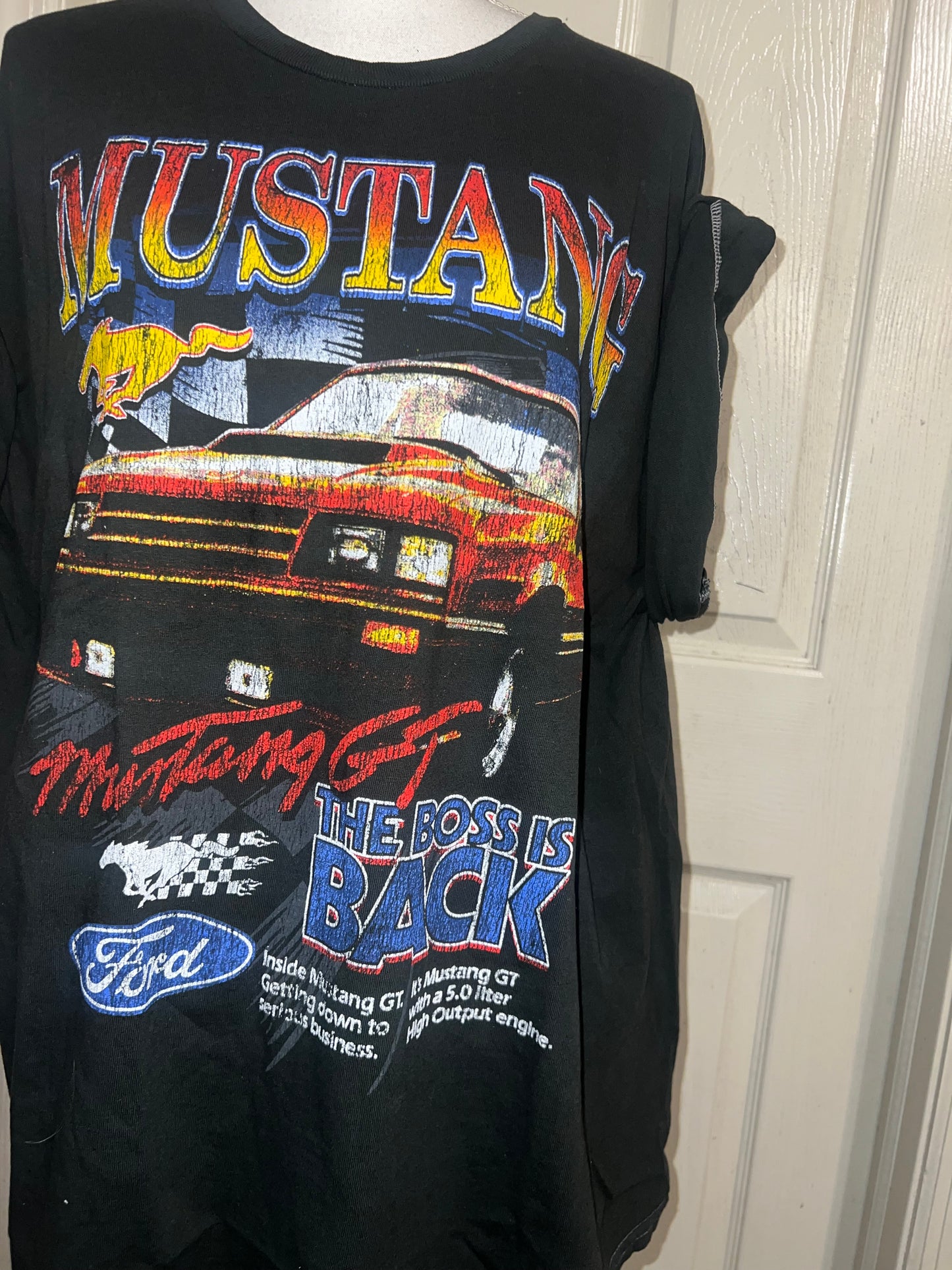 Ford Mustang Oversized Distressed Tee