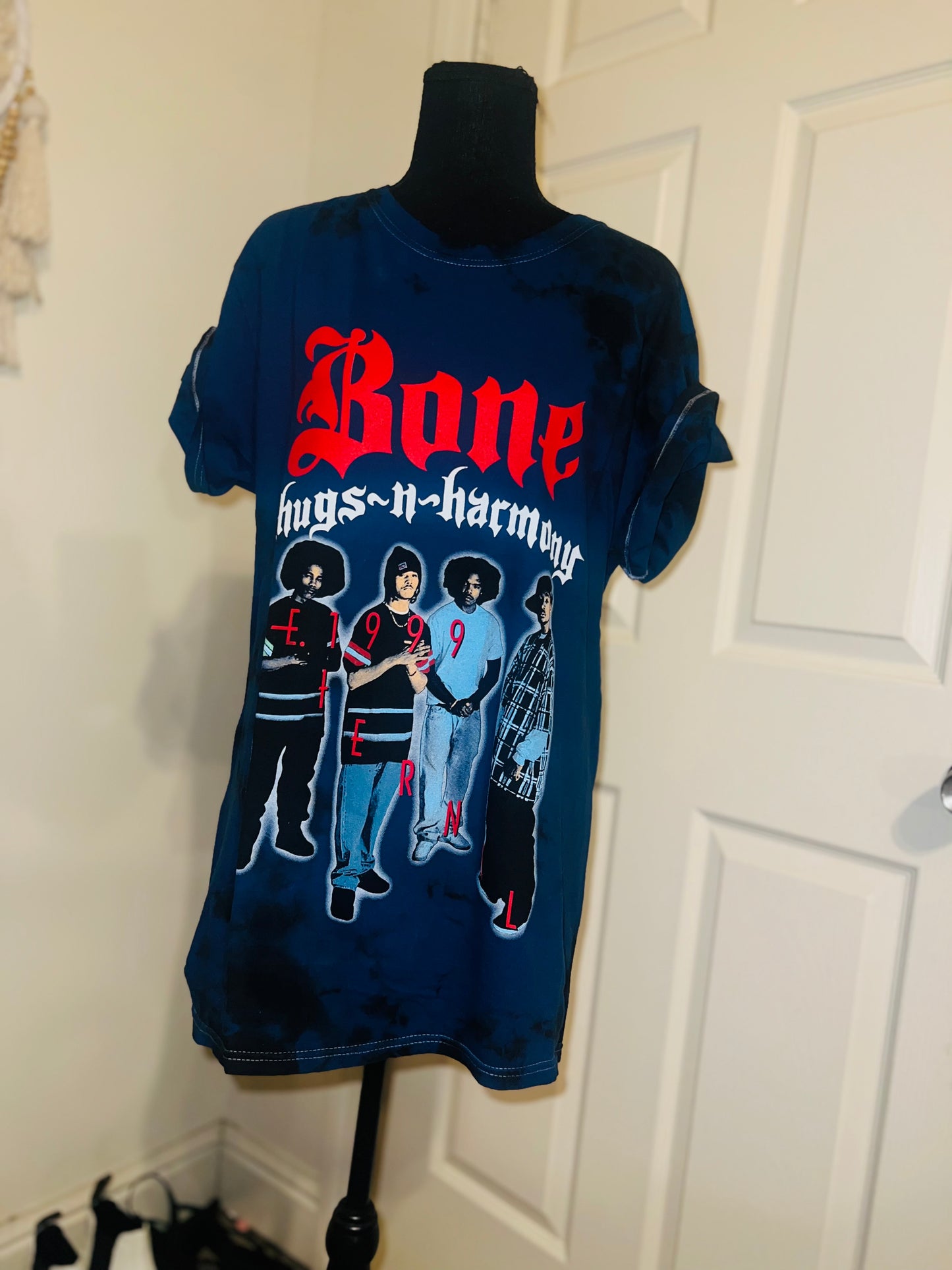 Bone Thugs n Harmony Tie Dyed Oversized Distressed Tee