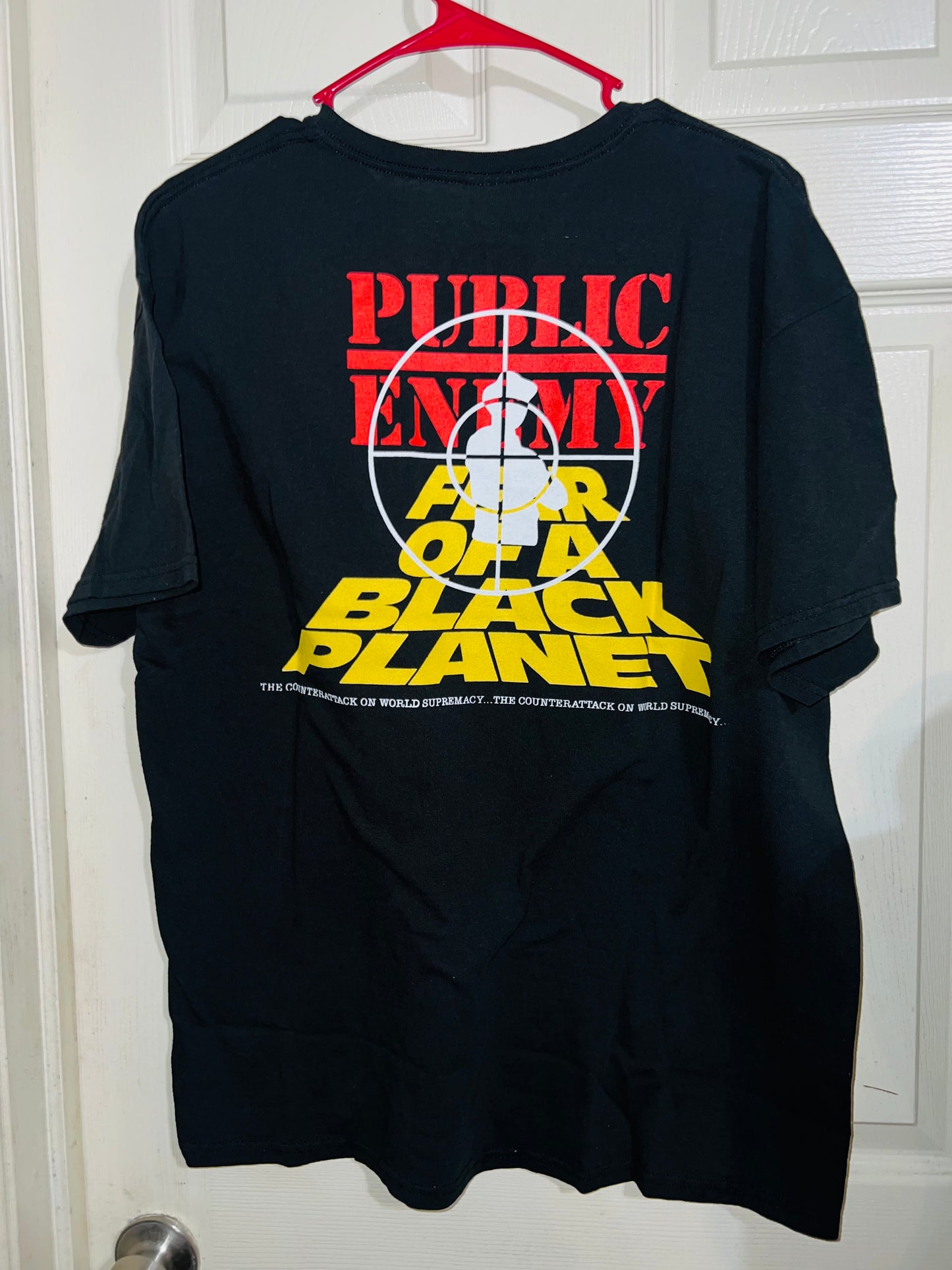 Public Enemy Oversized Double Sided Distressed Tee