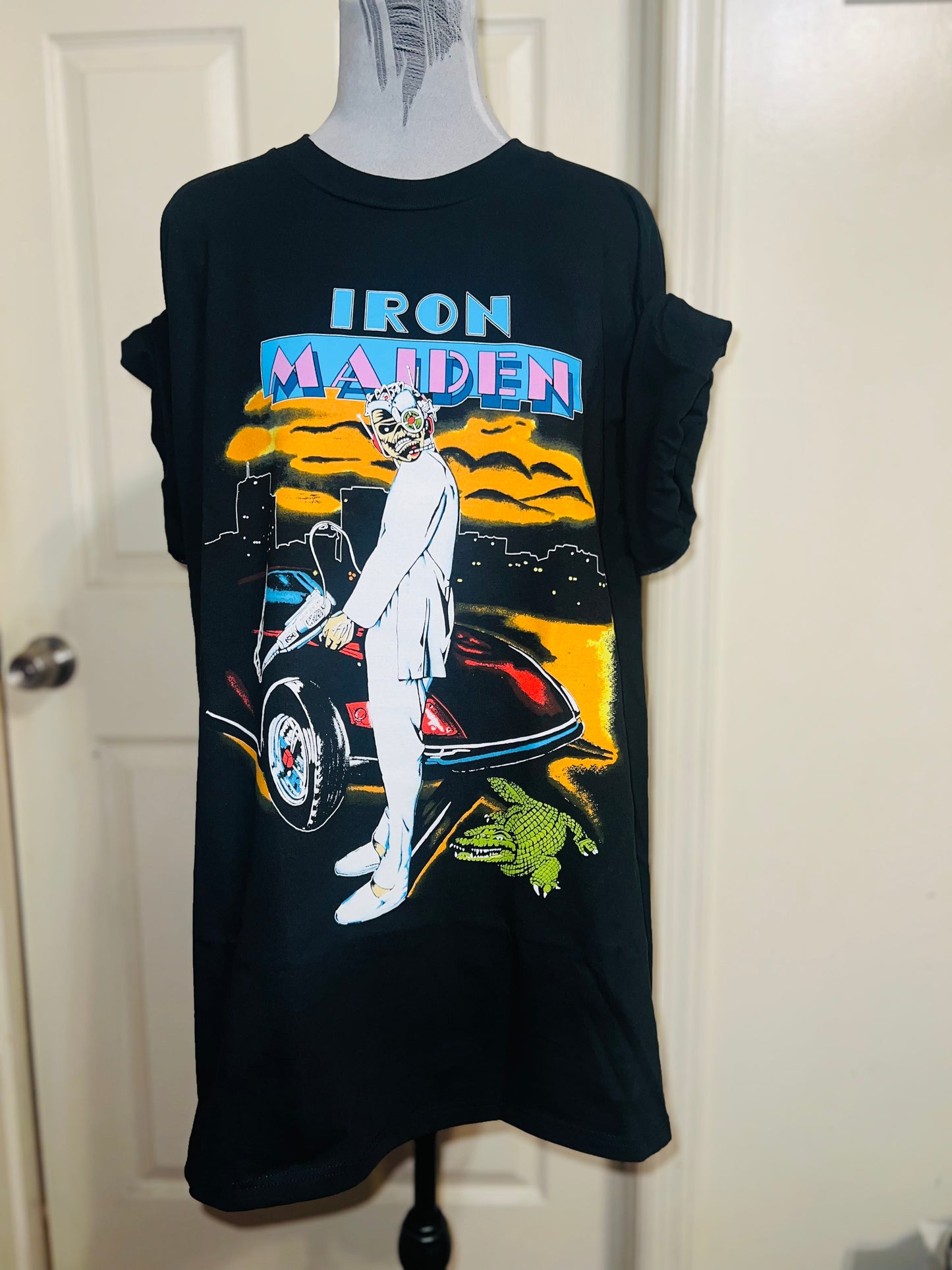 Iron Maiden Double Sided Oversized Distressed Tee