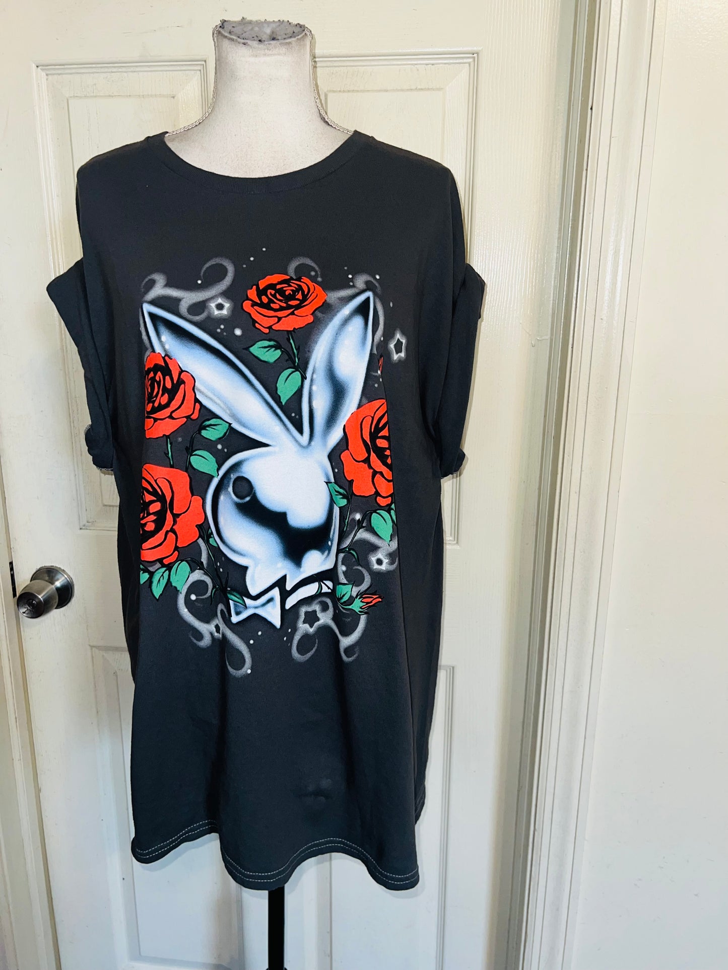 Playboy Double Sided Oversized Distressed Tee