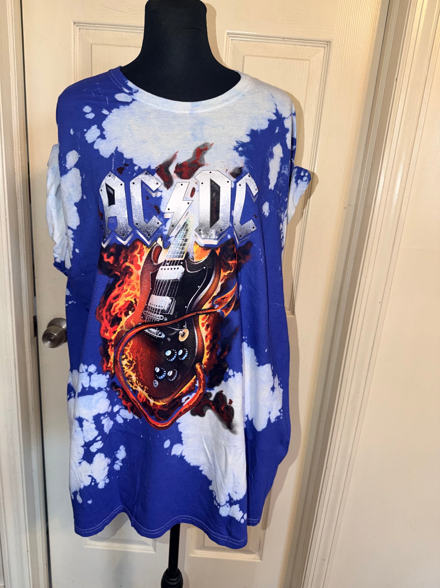 AC/DC Oversized Distressed Tee