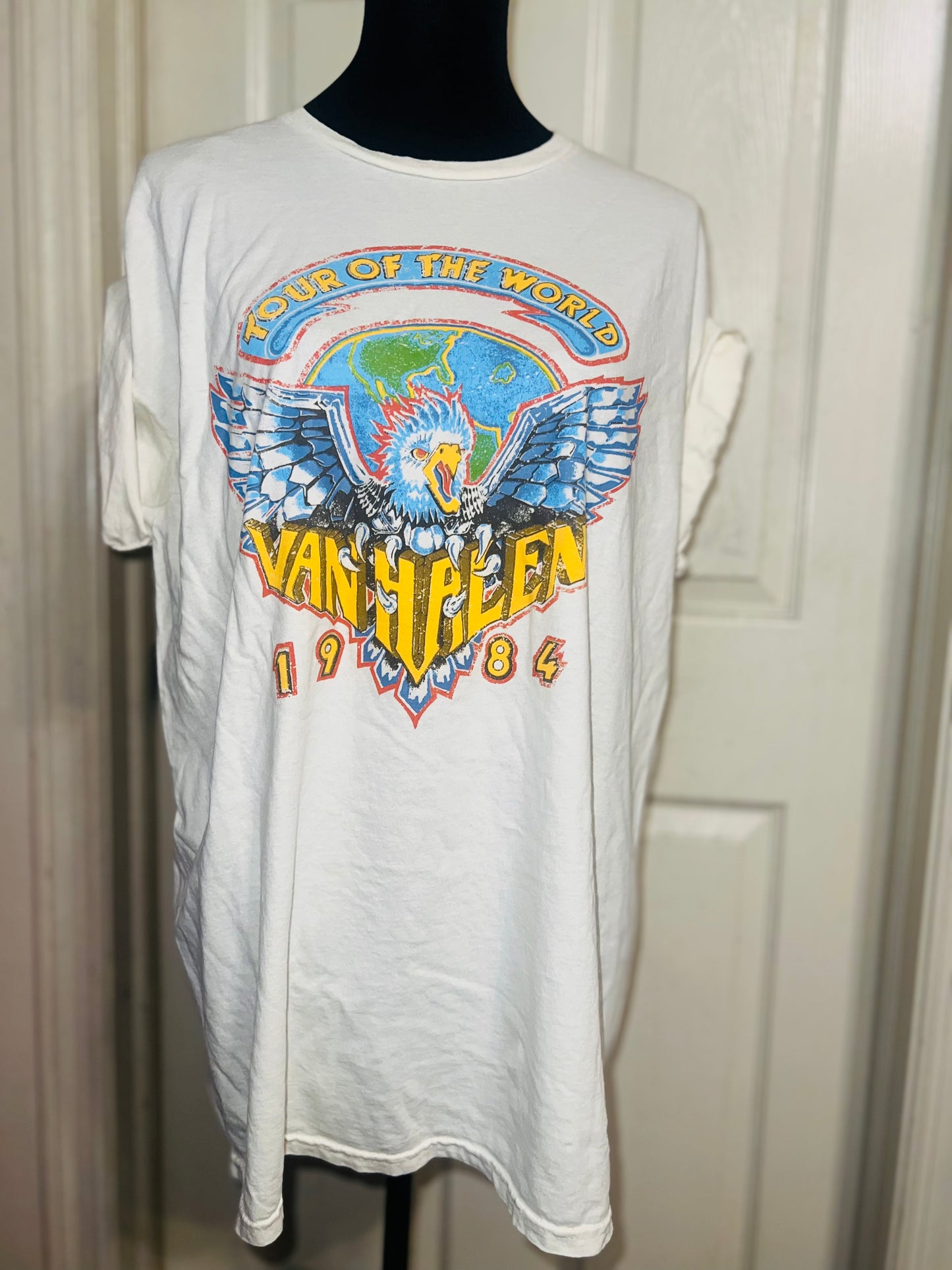 Van Halen Double Sided Oversized Distressed Tee