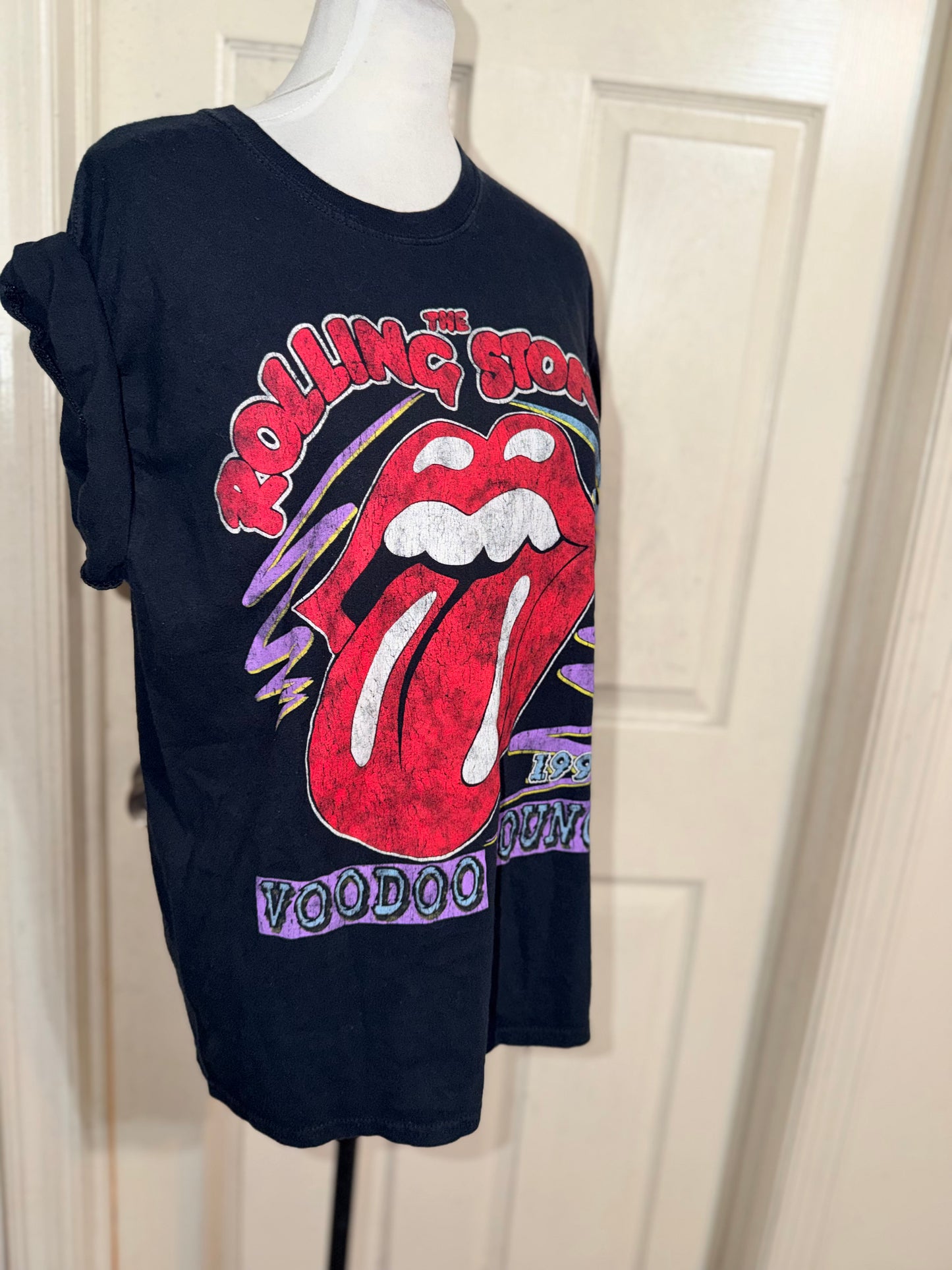 The Rolling Stones Double Sided Voodoo Oversized Distressed Tee