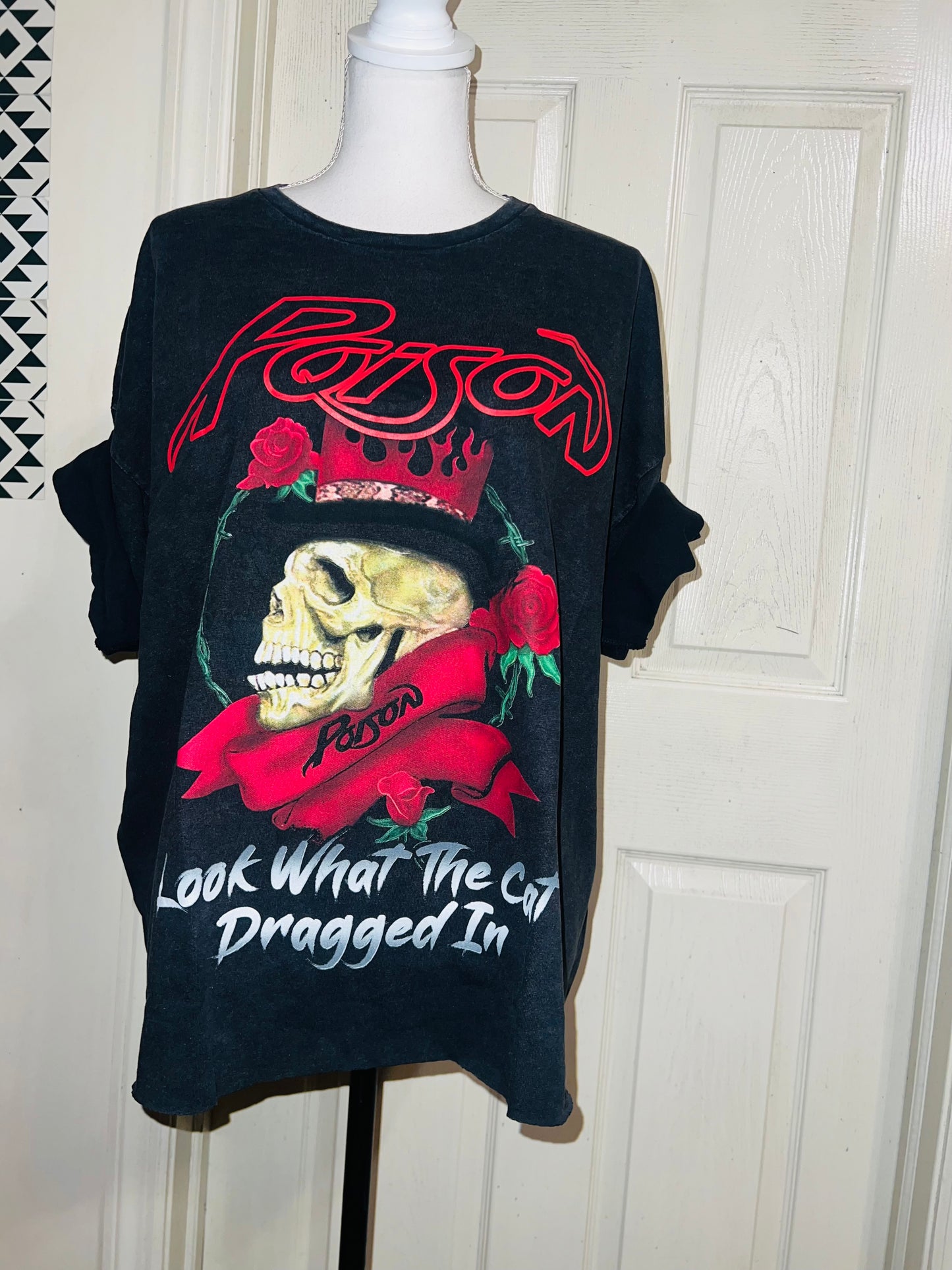 Poison Double Sided Oversized Distressed Tee