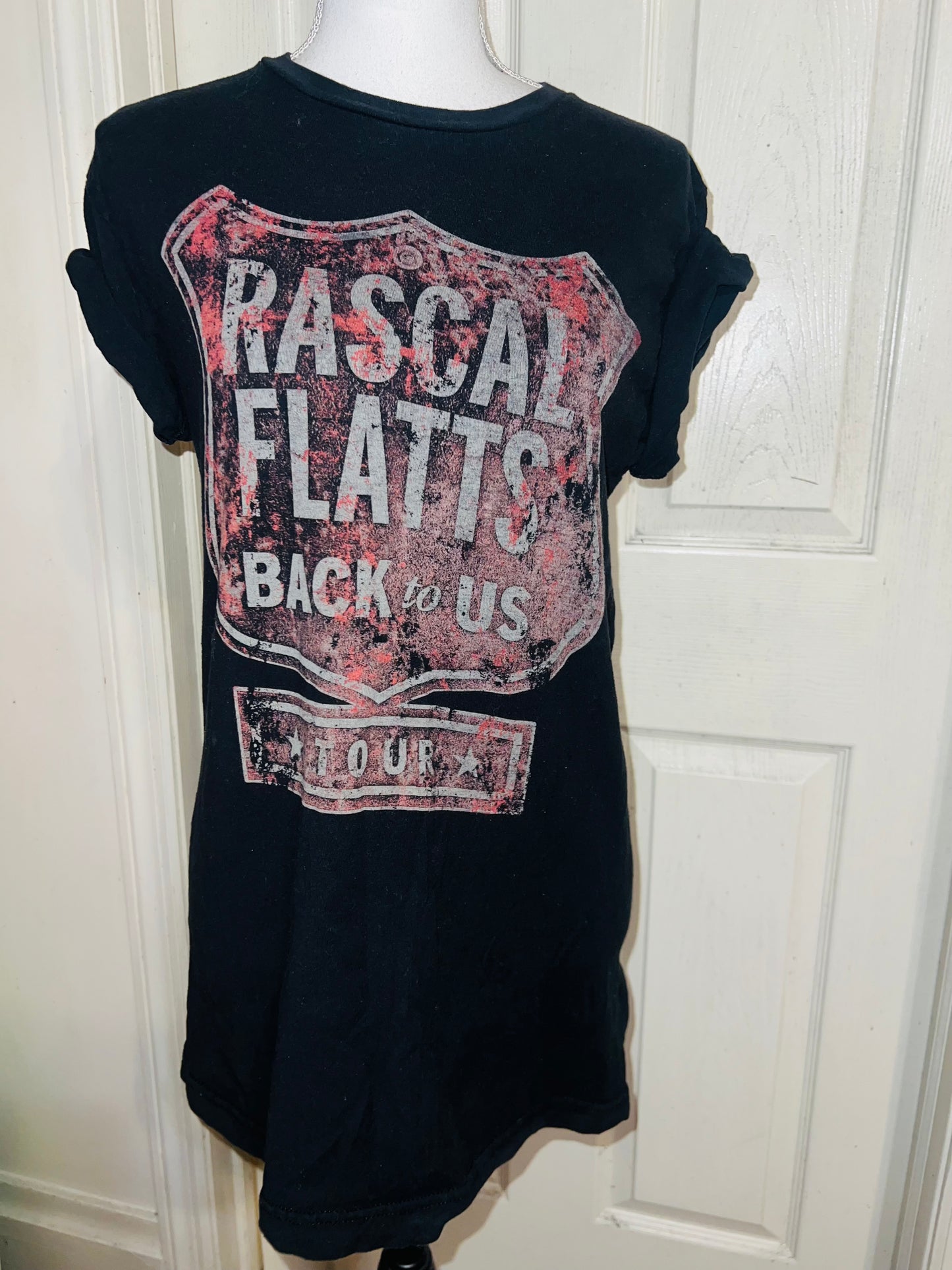 Rascal Flatts Double Sided Oversized Distressed Tee