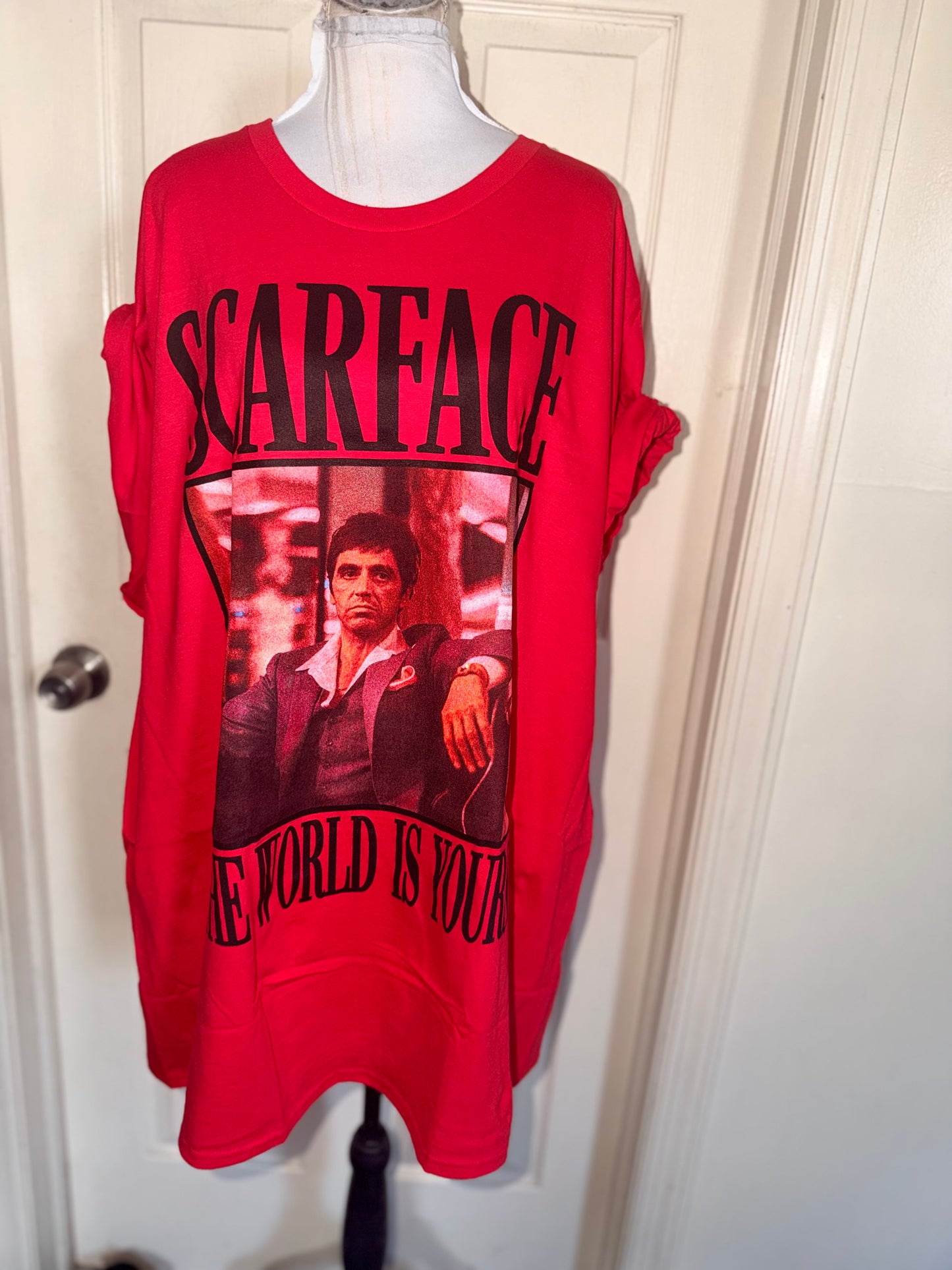 Scarface Oversized Distressed Tee