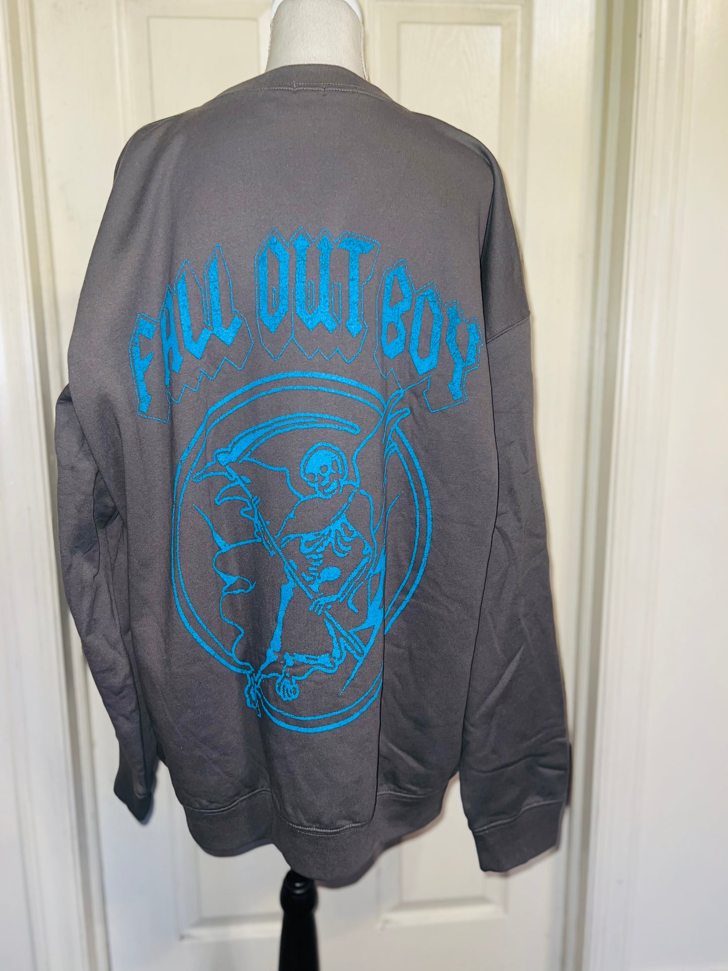 Fall Out Boy Double Sided Oversized Distressed Sweatshirt