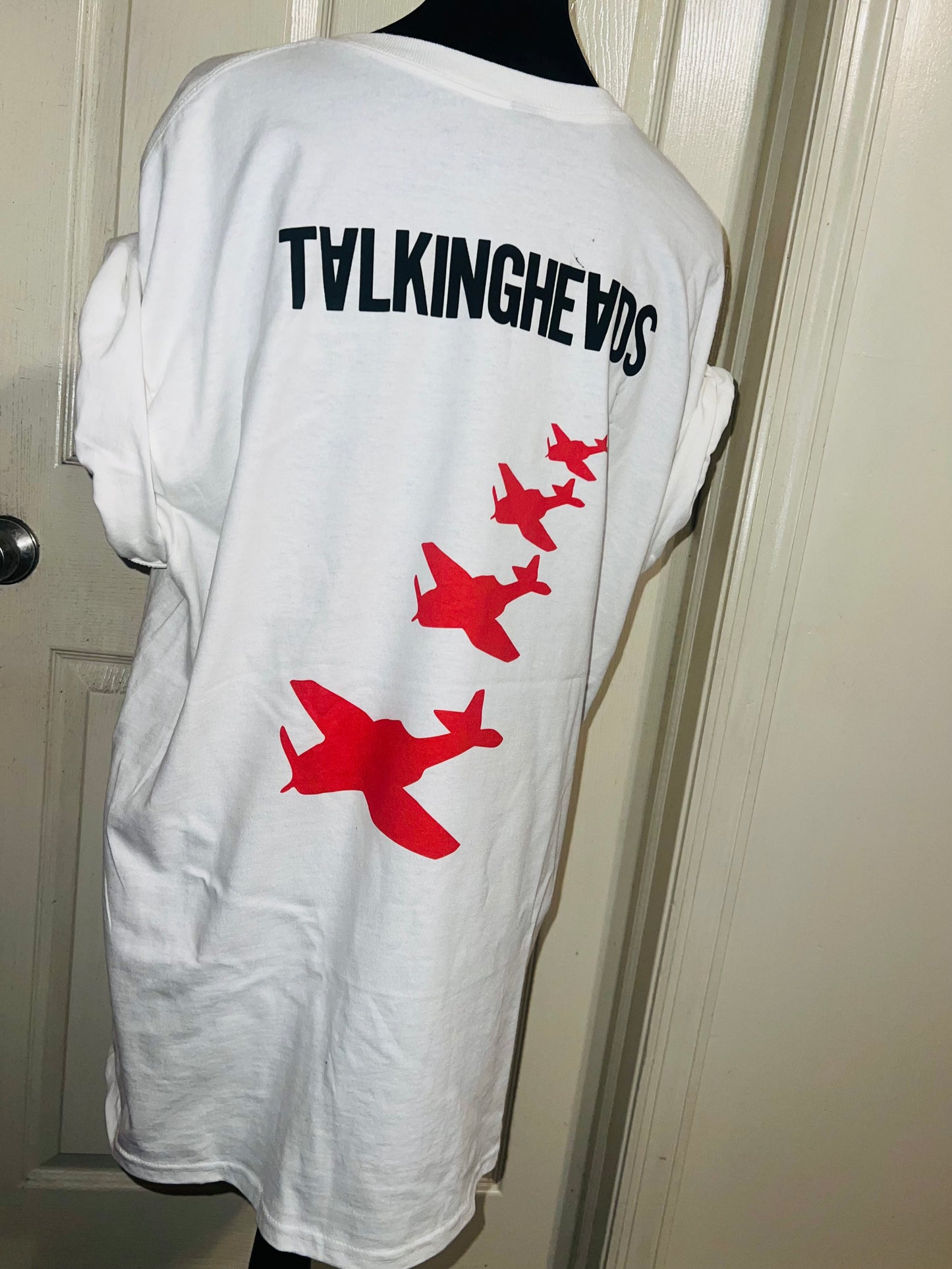 Talking Heads Double Sided Oversized Distressed Tee