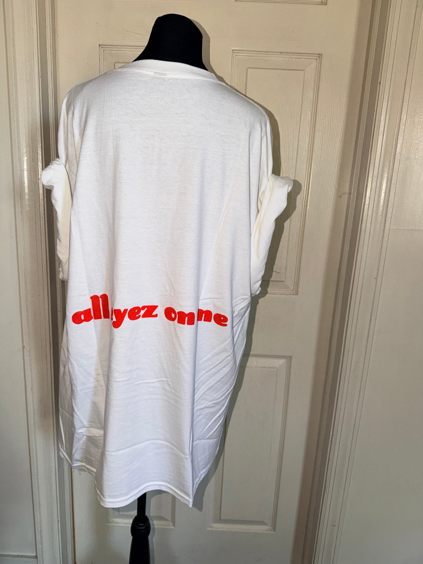 Tupac Double Sided Oversized Distressed Tee