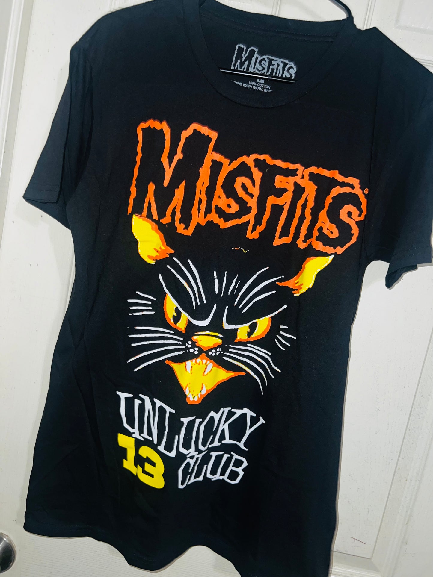 Misfits Unlucky 13 Club Oversized Distressed Tee