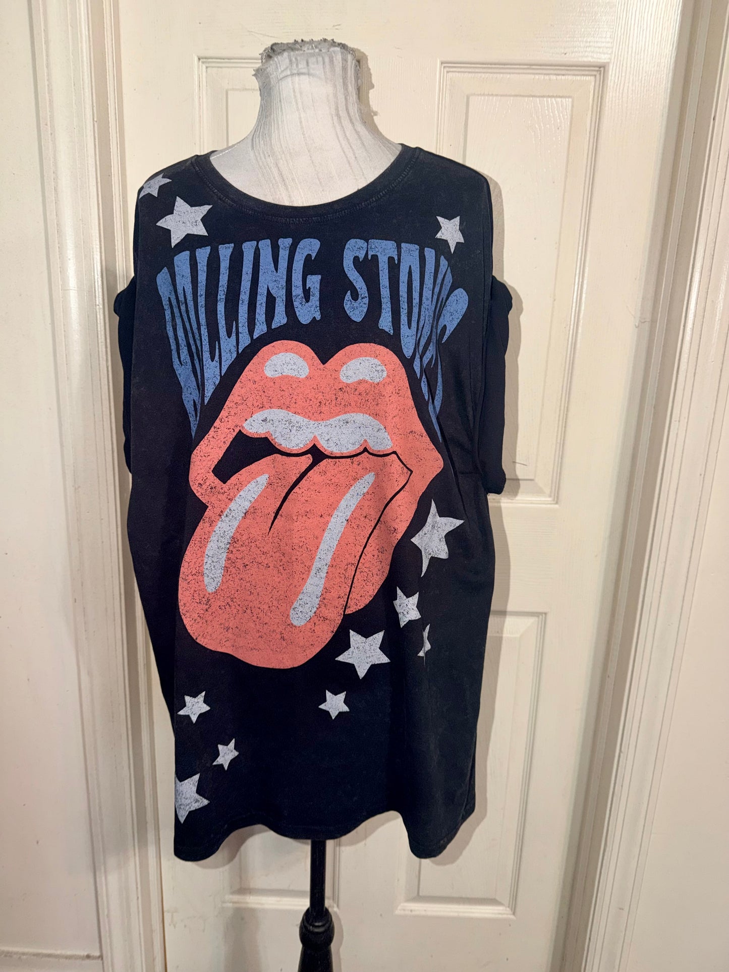 The Rolling Stones Double Sided Oversized Distressed Tee