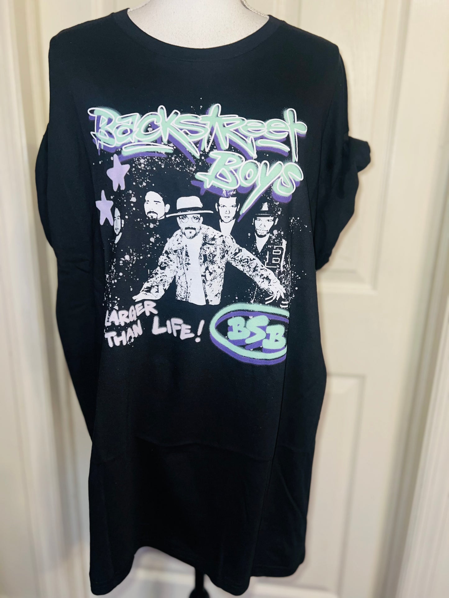 Backstreet Boys Oversized Distressed Tee