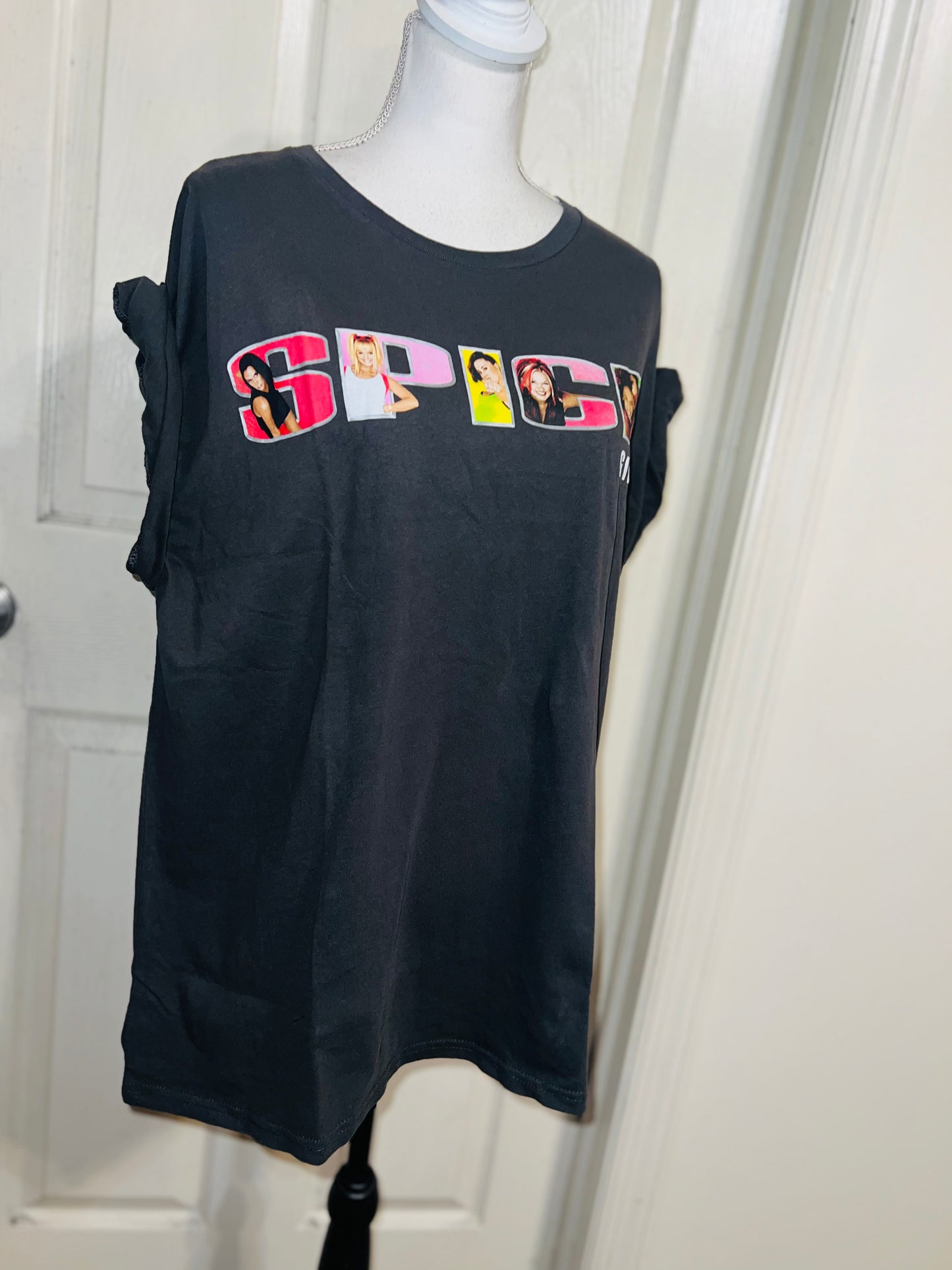 Spice Girls Oversized Distressed Tee