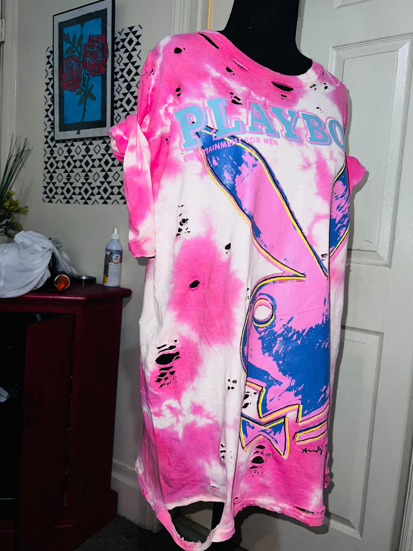 Playboy Andy Warhol Tie Dye Oversized Tee