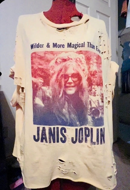 Janis Joplin Oversized Distressed Tee