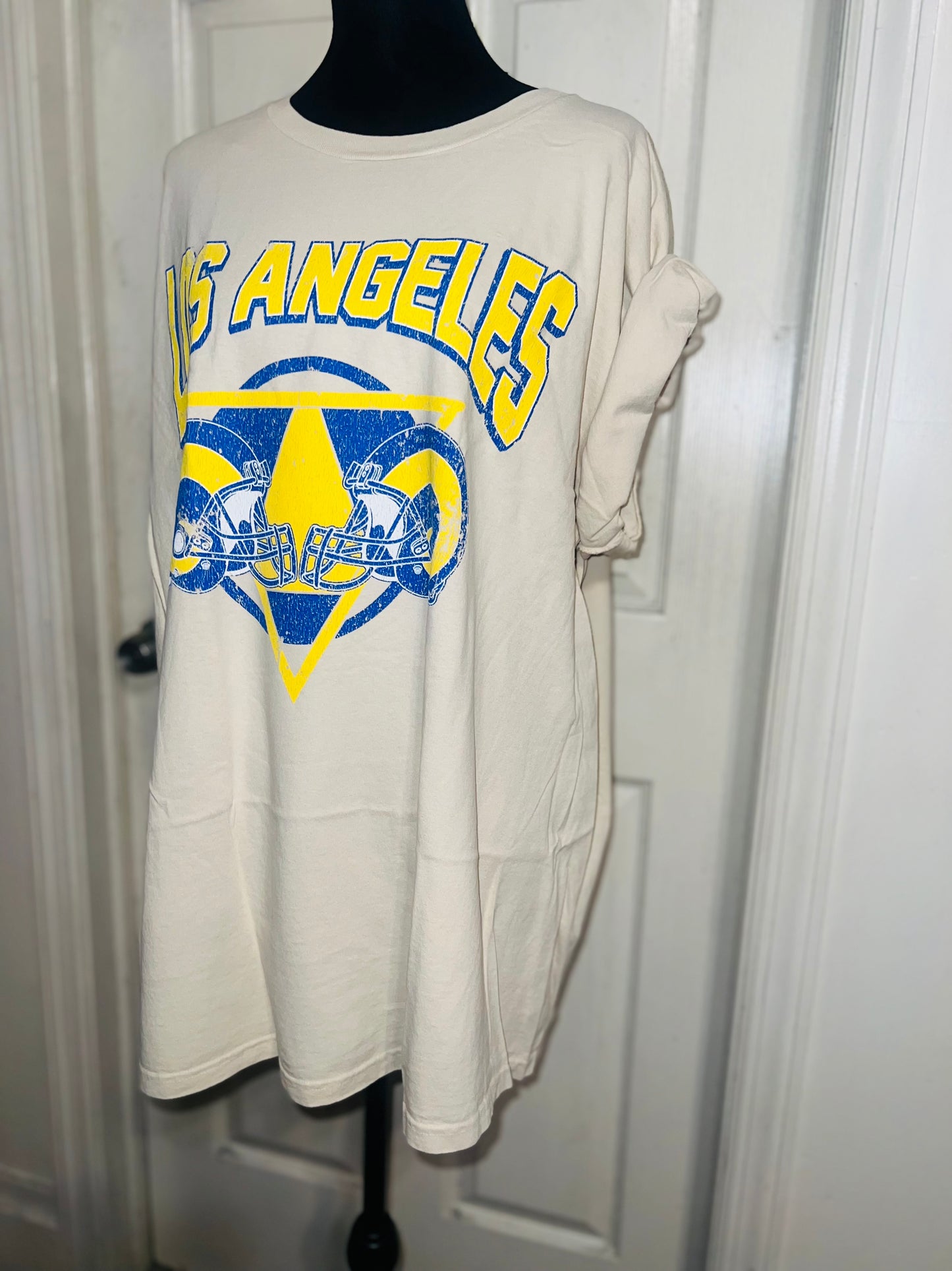 Los Angeles Chargers Oversized Distressed Tee