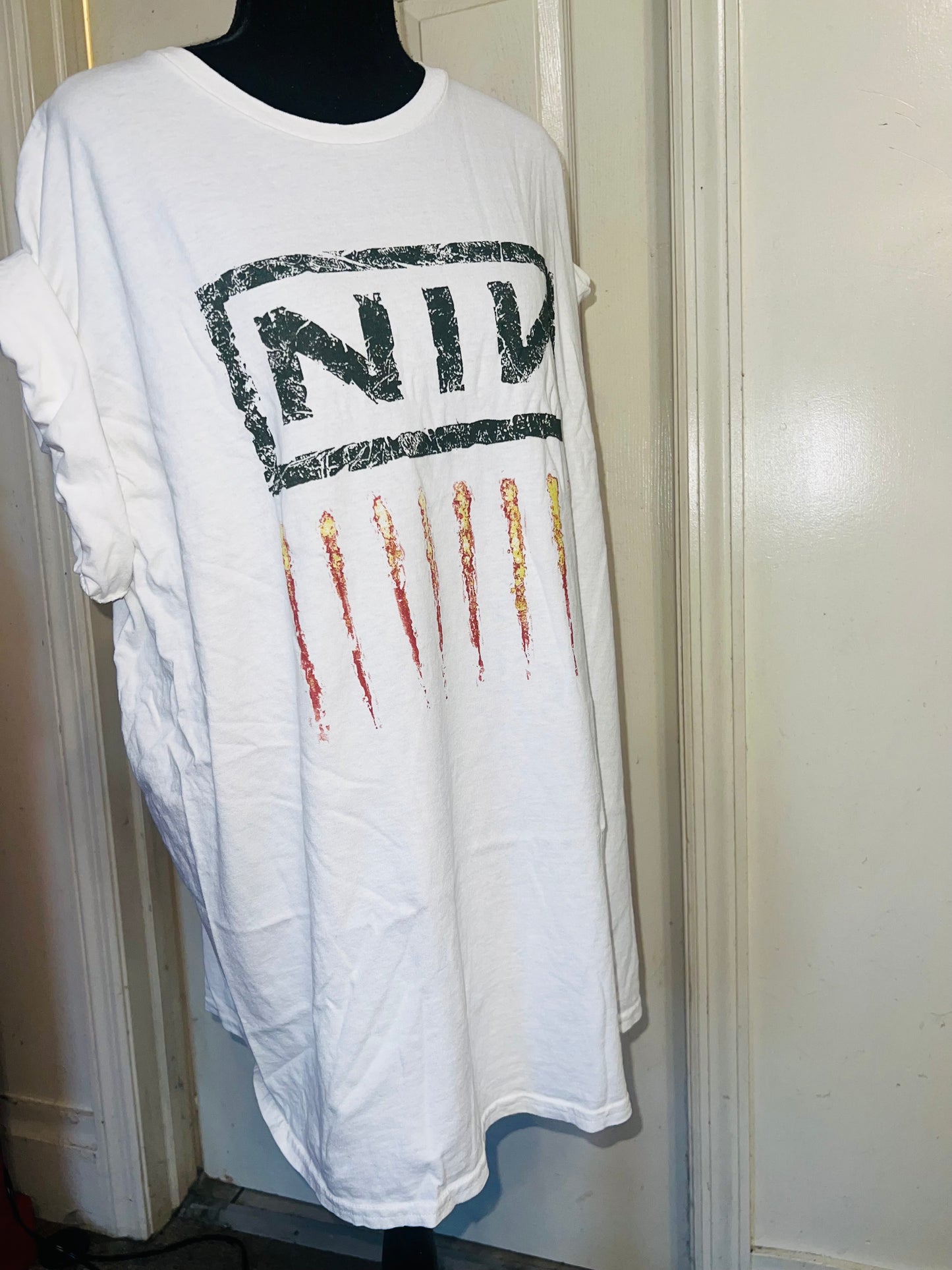 Nine Inch Nails Oversized Distressed Tee