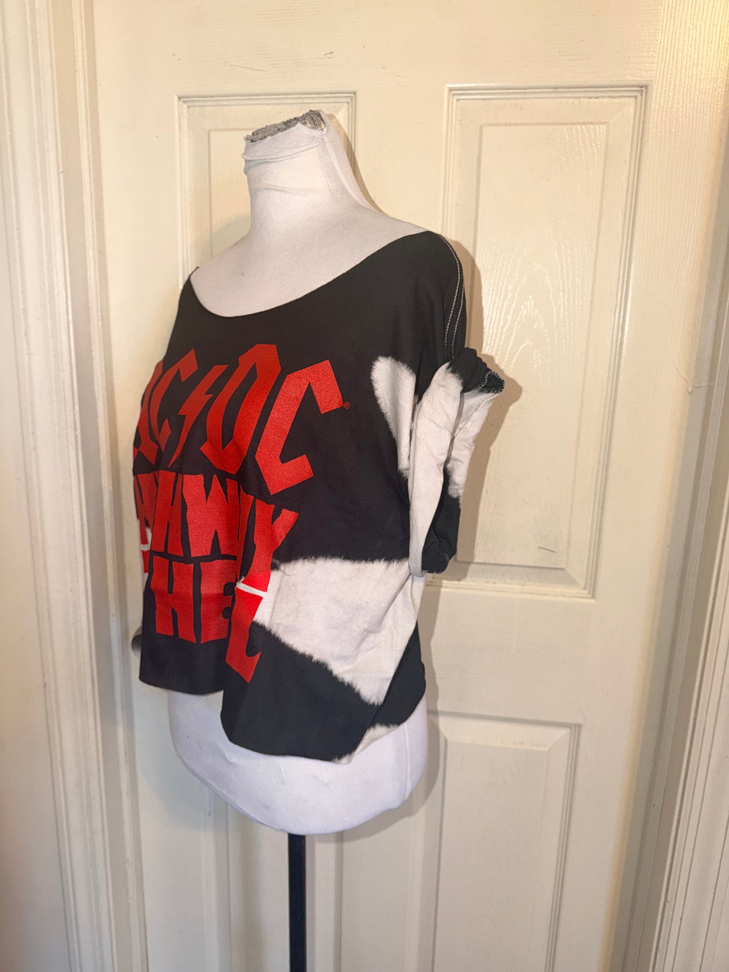 AC/DC Oversized OFTS Distressed Tee