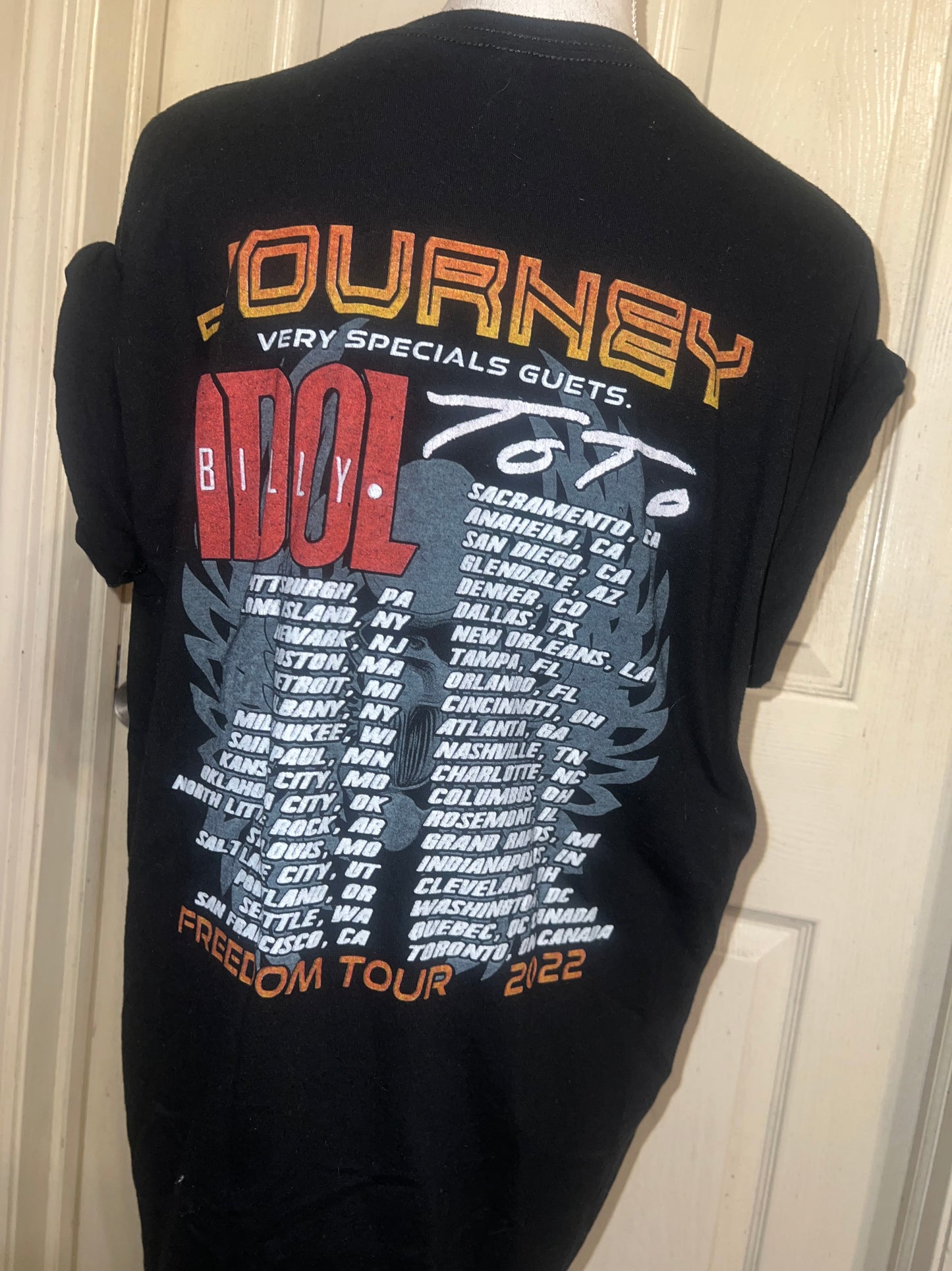 Journey (ft. Toto & Billy Idol) Oversized Distressed Tee